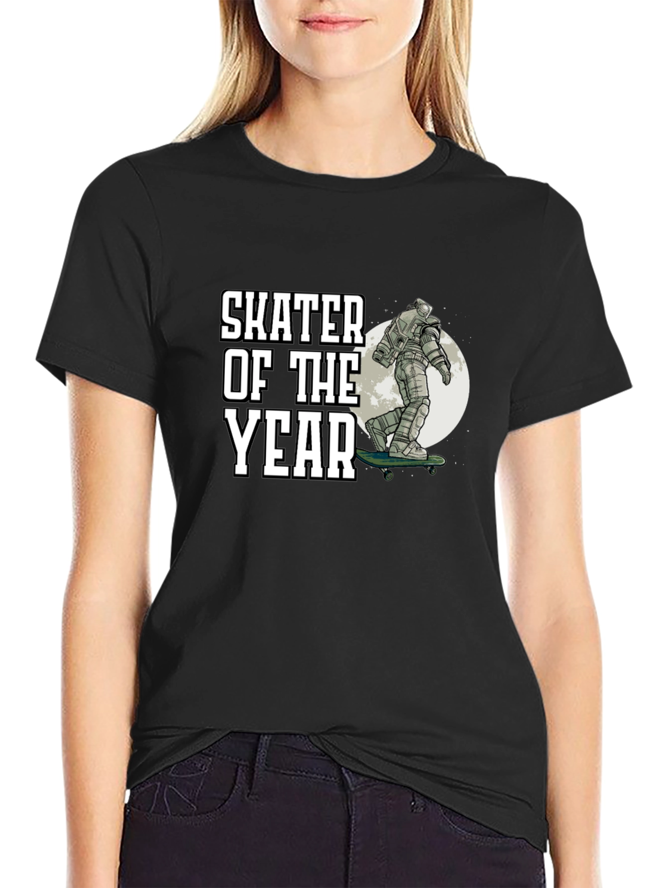 Black Skater of the Year Graphic Tee - Unique Design view 2