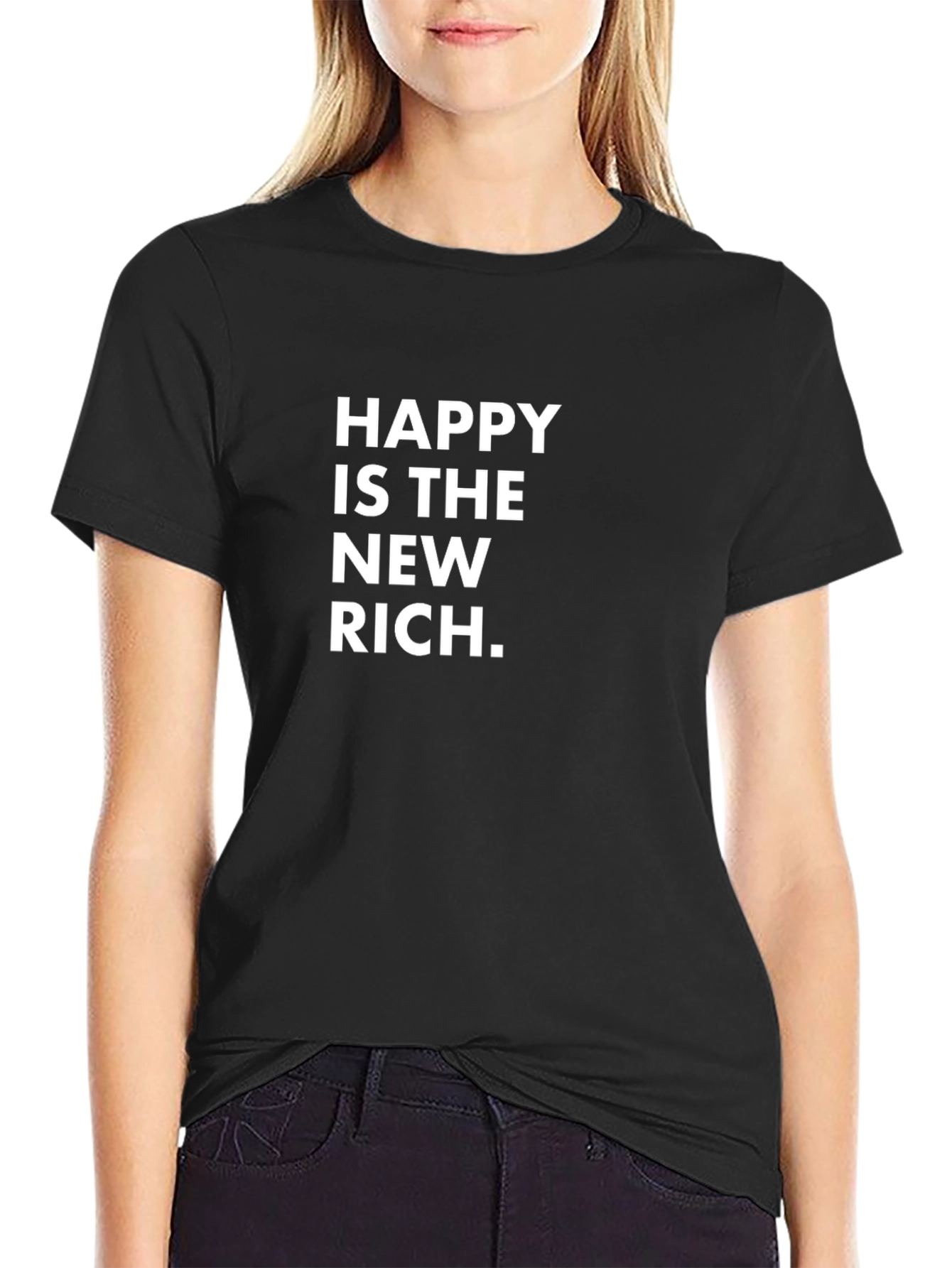 Black Happy is the New Rich Graphic Tee view 2