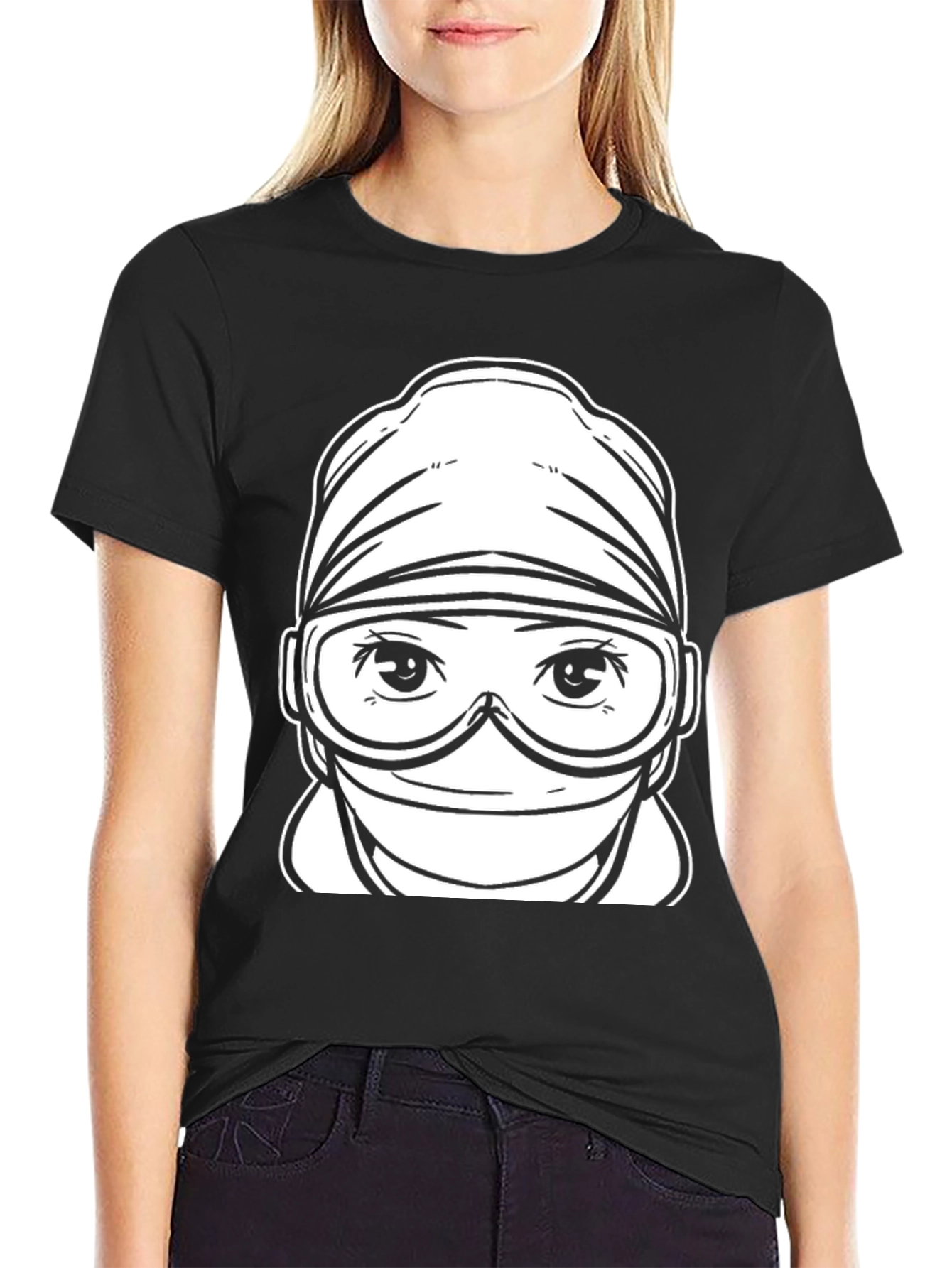 Black Surgeon Graphic Tee - Unisex Black T-Shirt view 2