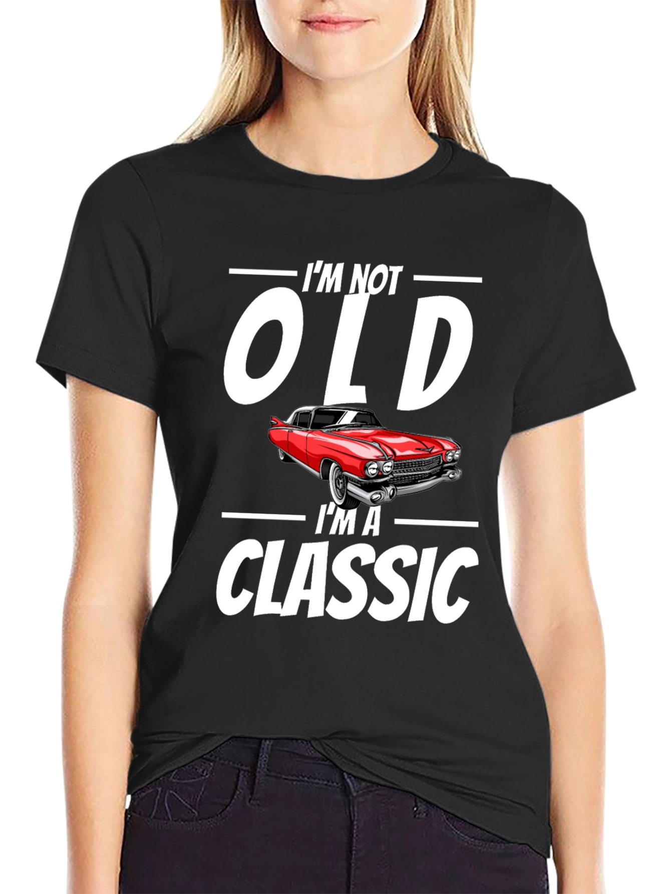 Black I'm Not Old I'm A Classic Car Graphic T-Shirt view 2