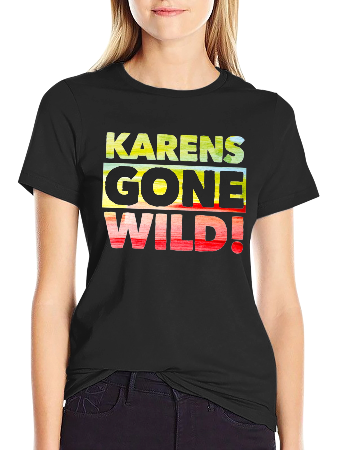 Black Karens Gone Wild Black T-Shirt view 2