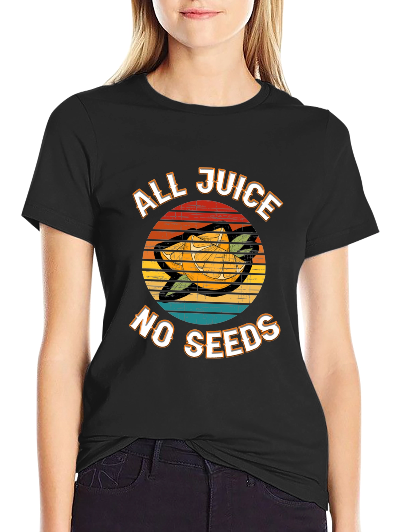 Black All Juice No Seeds Graphic Tee view 2