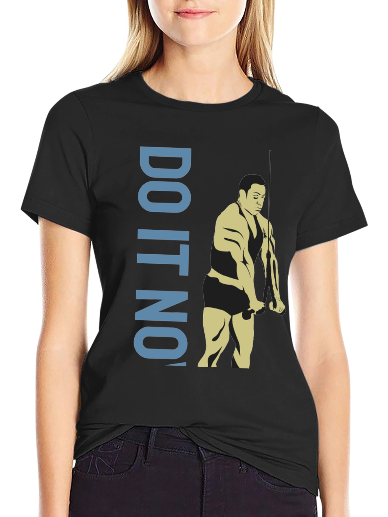 Black Do It Now Graphic Tee - Motivation Gym Shirt view 2