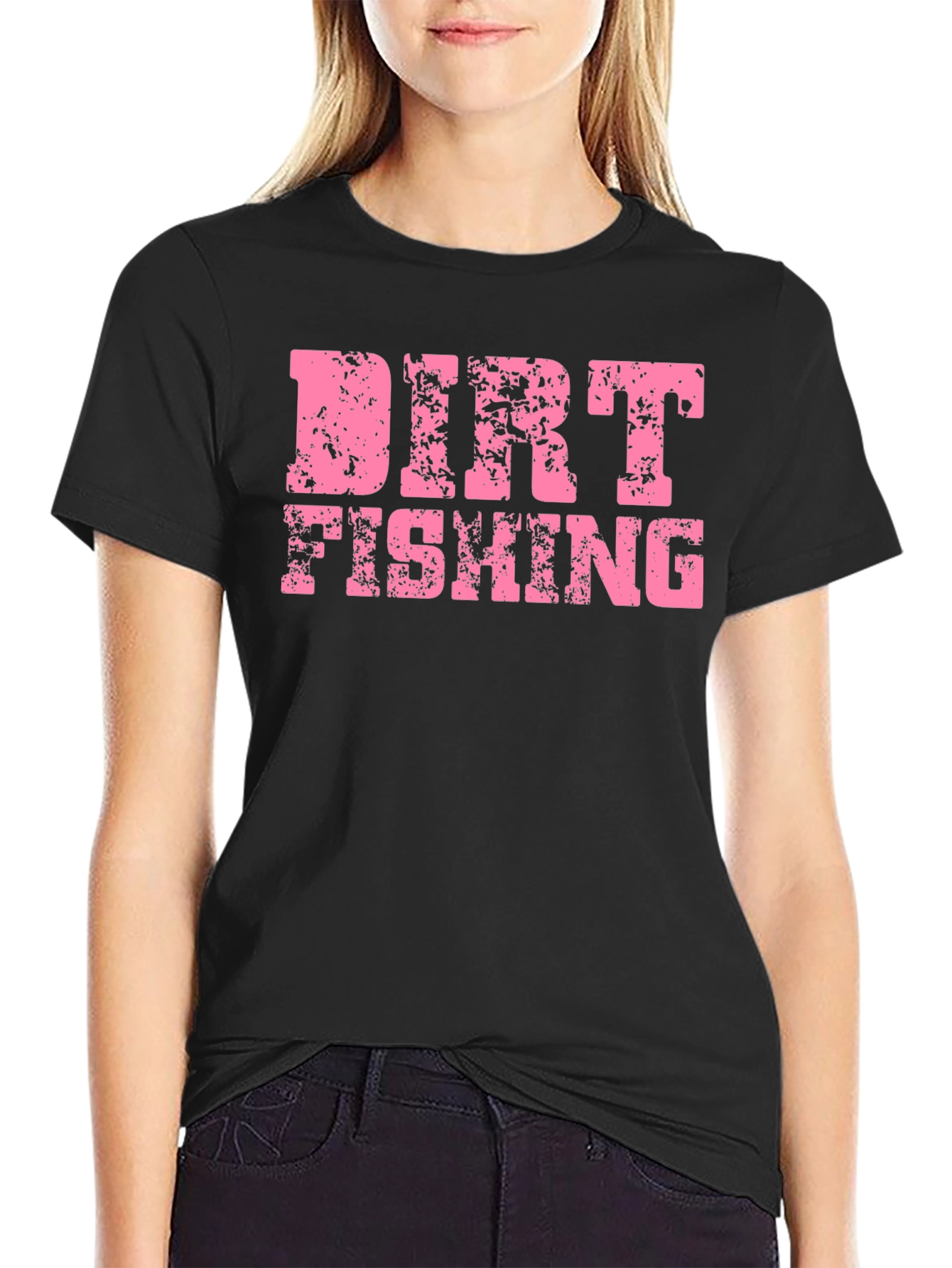 Black Dirt Fishing Graphic T-Shirt - Black view 2