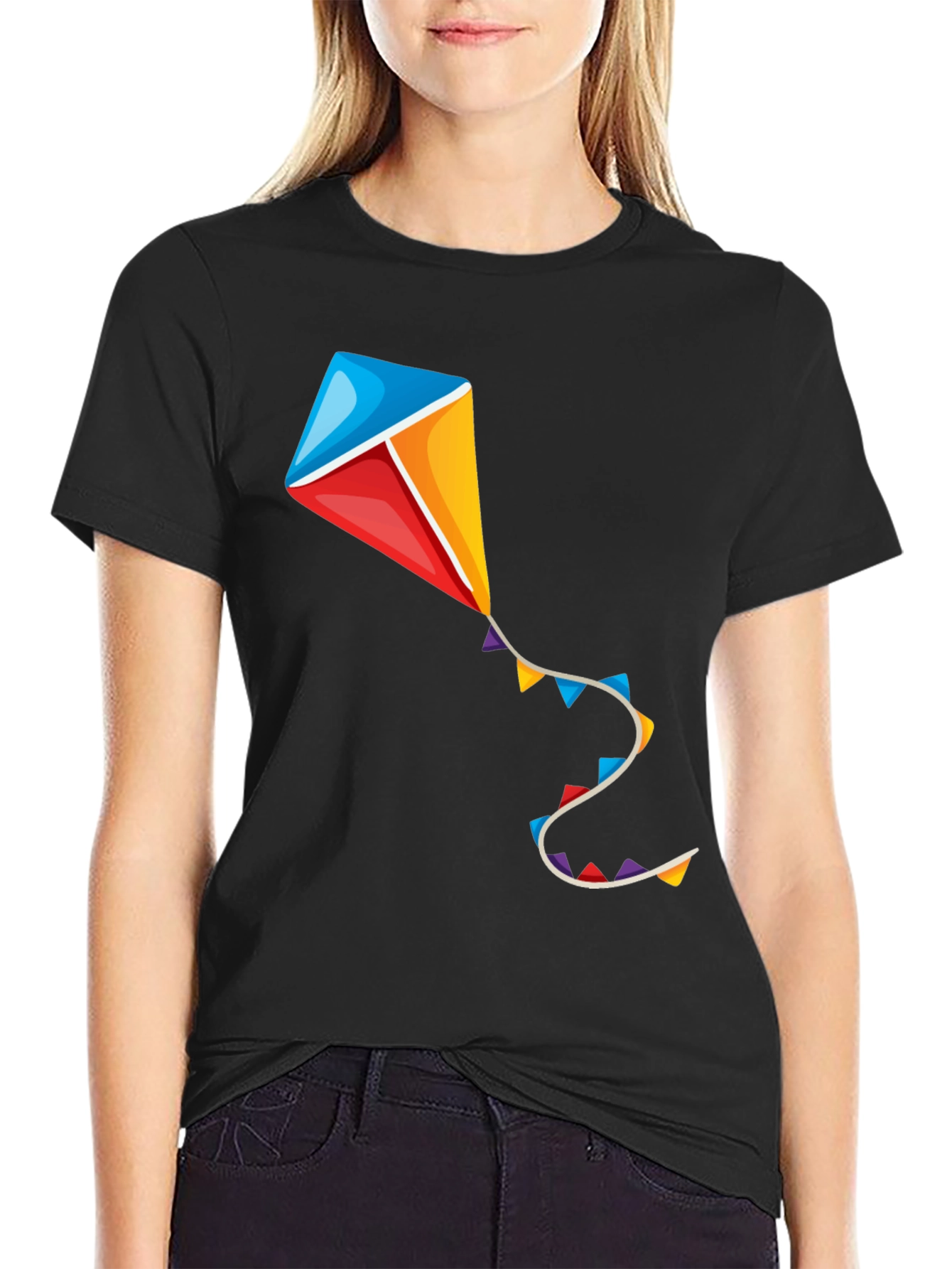 Black Kite Graphic T-Shirt - Fun & Stylish view 2
