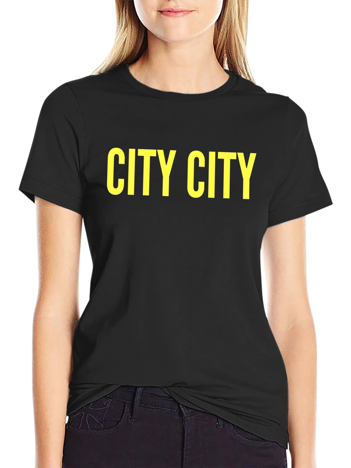 Black CITY Graphic Tee - Soft Cotton Blend view 2