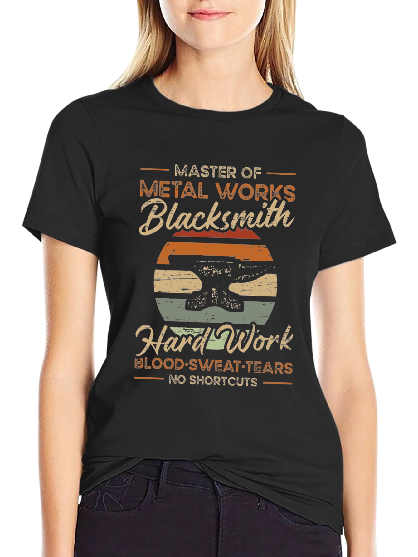 Black Blacksmith Master Metalworks T-Shirt view 2
