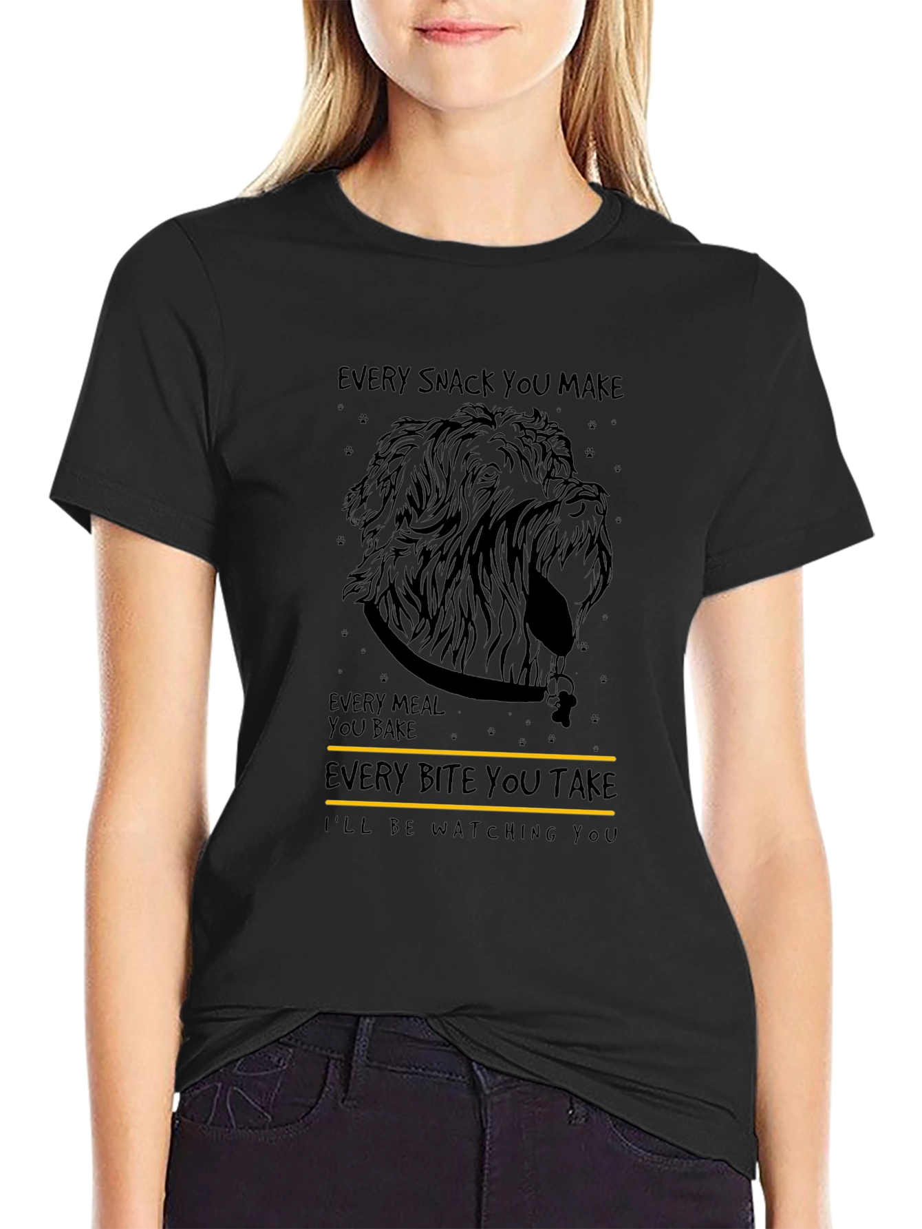 Black Dog Lover T-Shirt - Every Bite You Take view 2