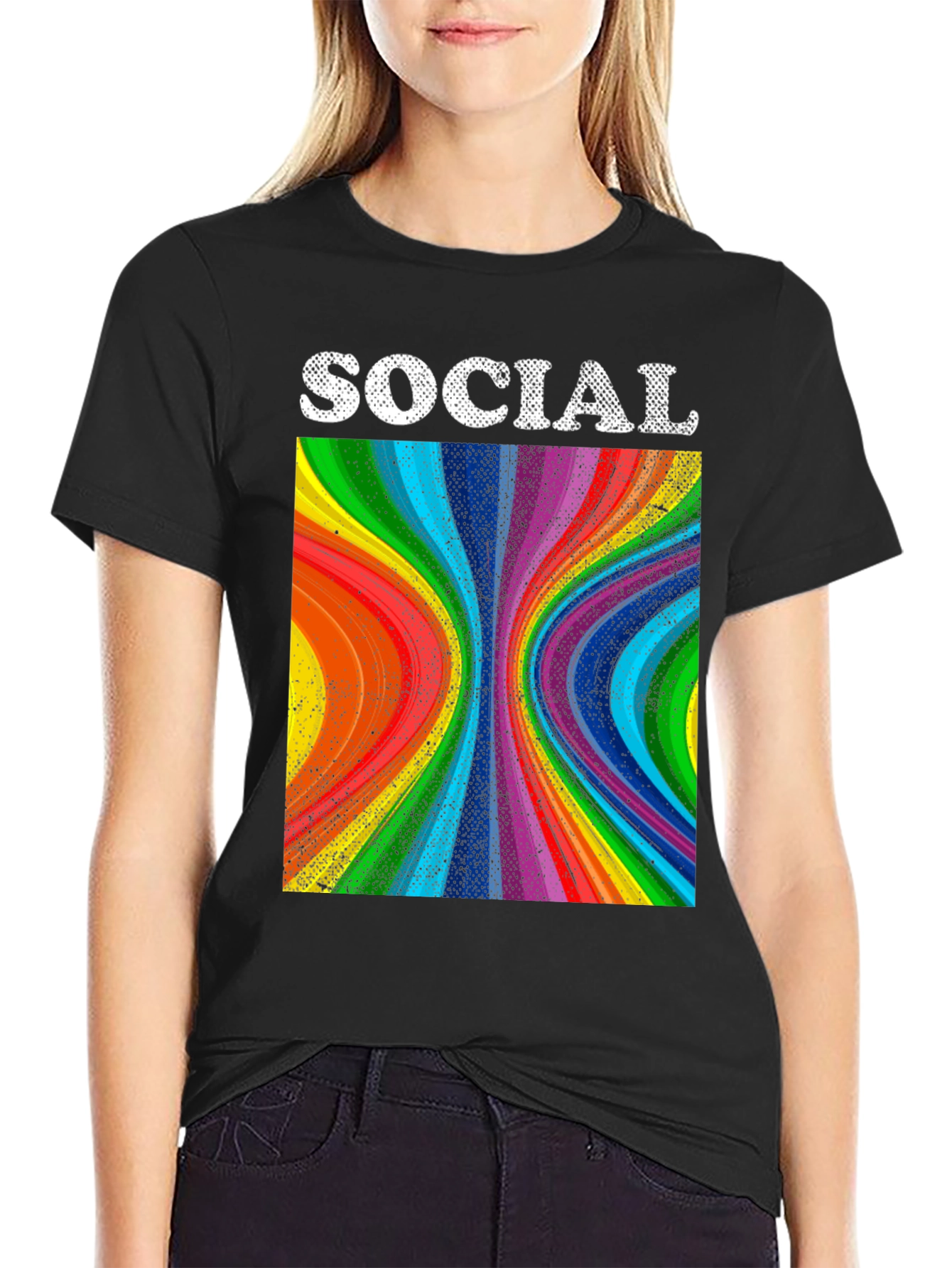 Black Social Spectrum T-Shirt view 2