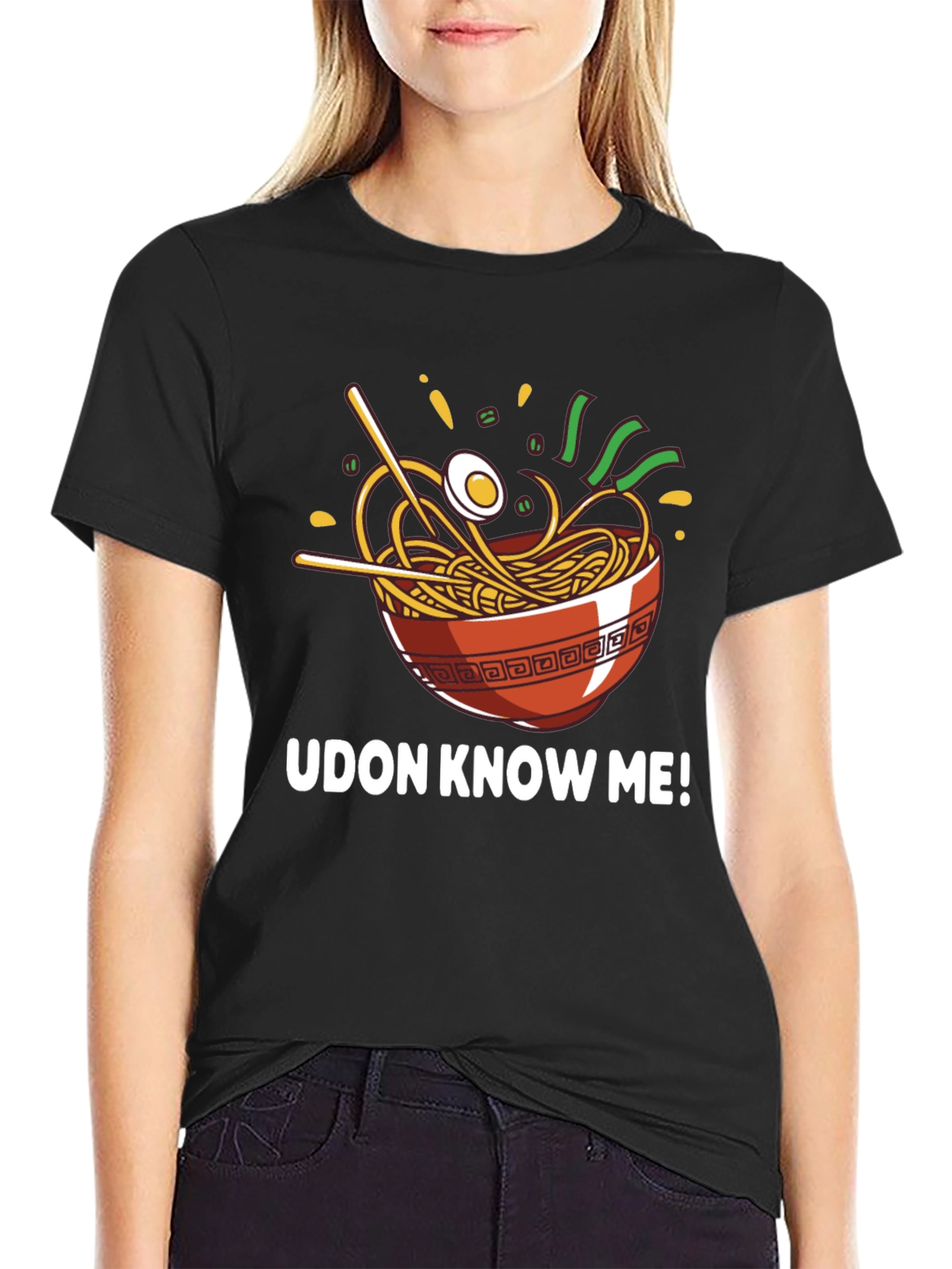 Black Udon Know Me! Ramen Graphic T-Shirt view 2