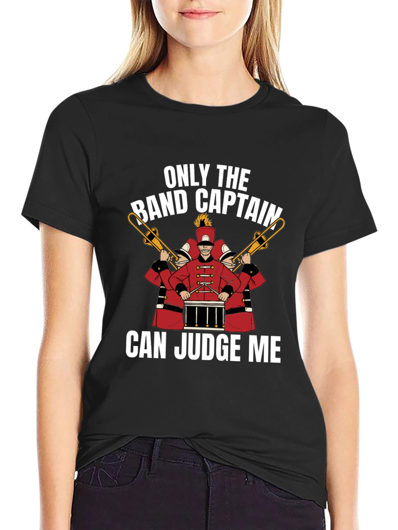 Black Band Captain Judge T-Shirt - Musician Humor view 2