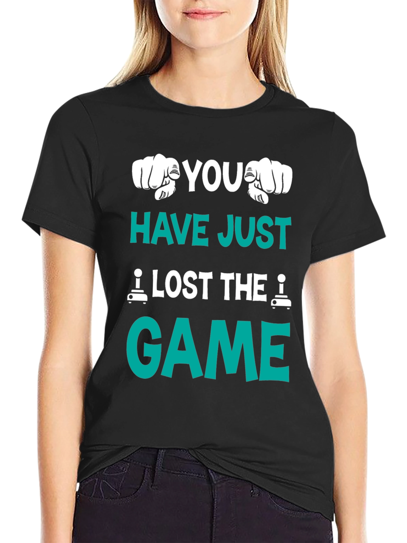 Black You Lost The Game Graphic Tee - Gamer Style view 2