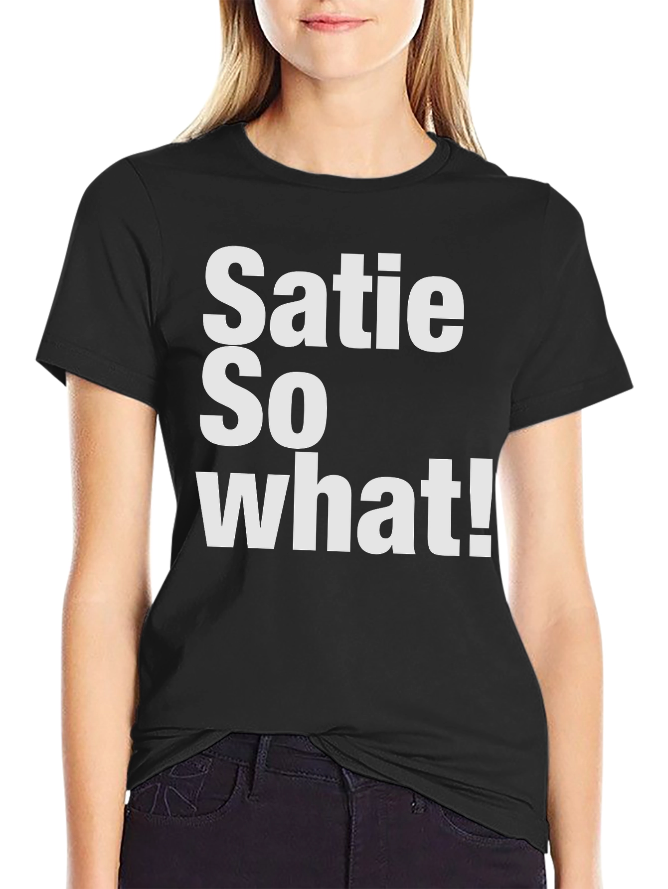 Black Satie So What! Graphic T-Shirt - Casual Wear view 2