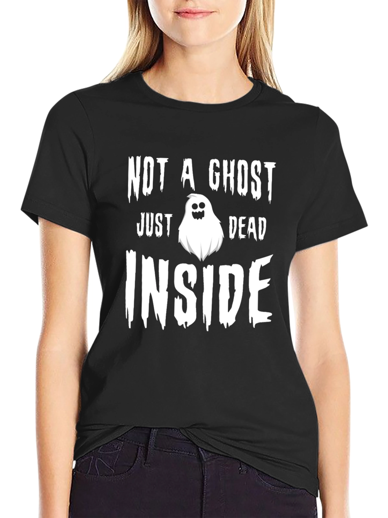 Black Not a Ghost, Just Dead Inside Tee view 2