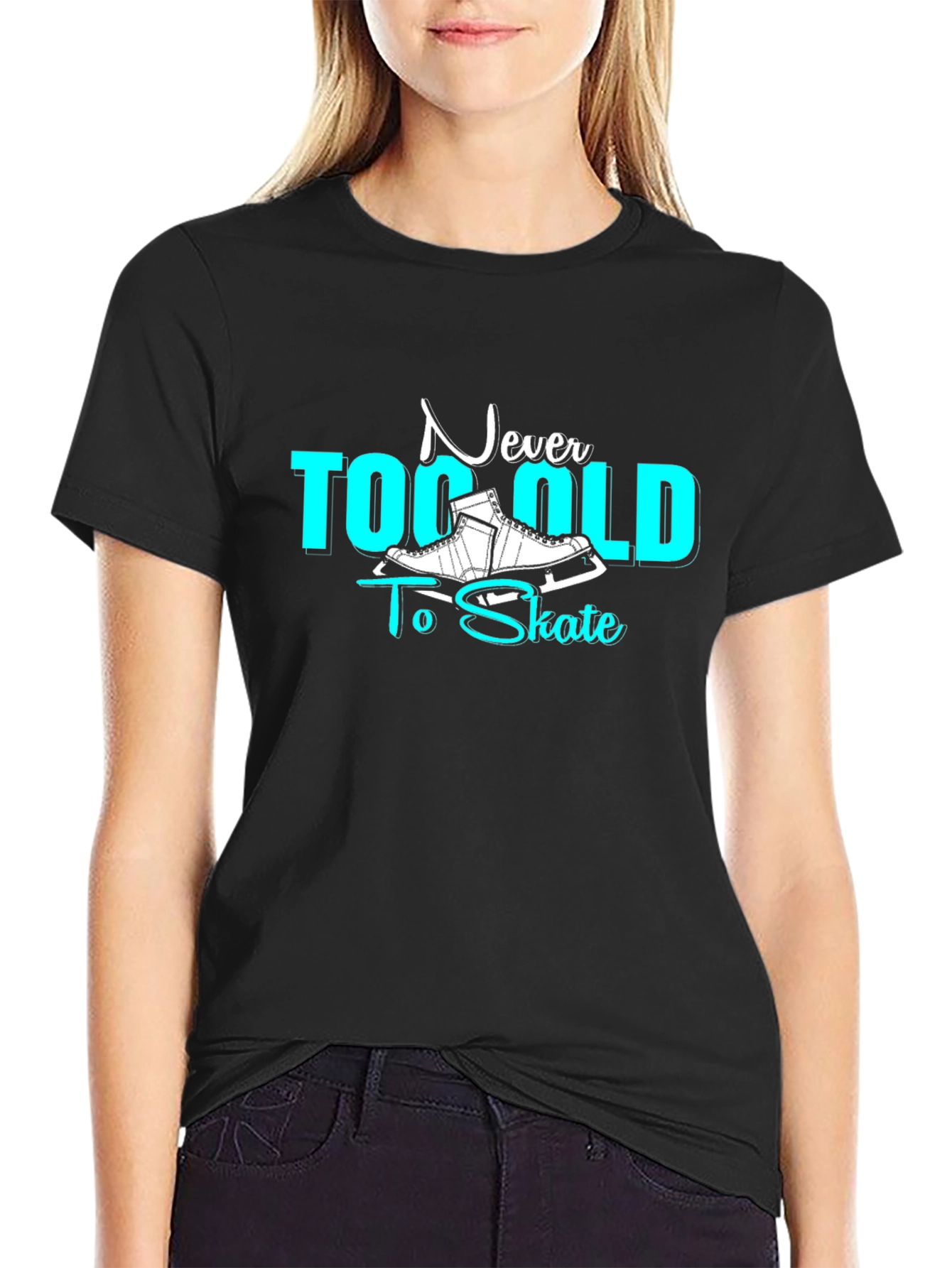 Black Never Too Old to Skate Graphic Tee view 2