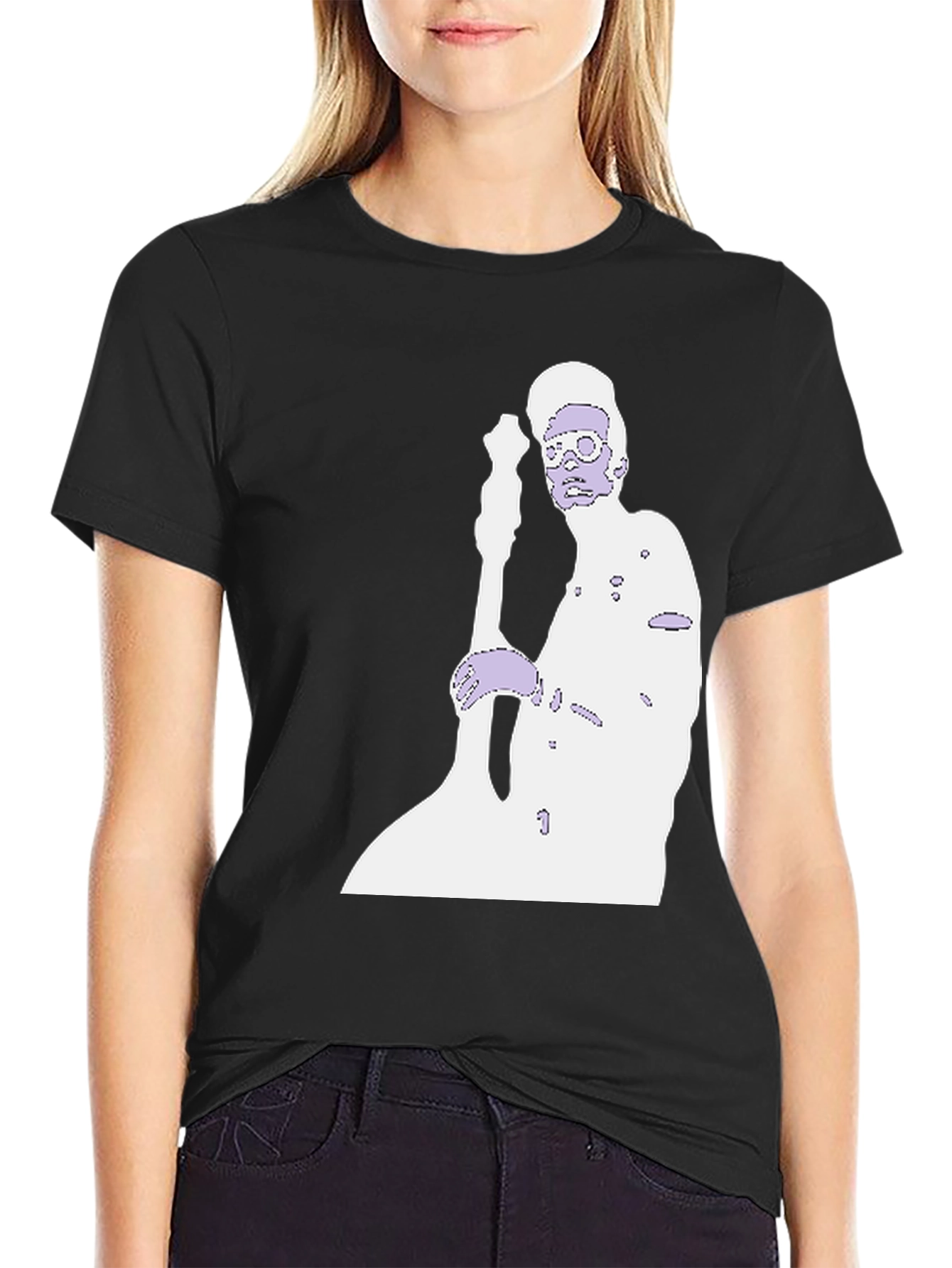 Black Retro Style Musician Graphic Tee view 2