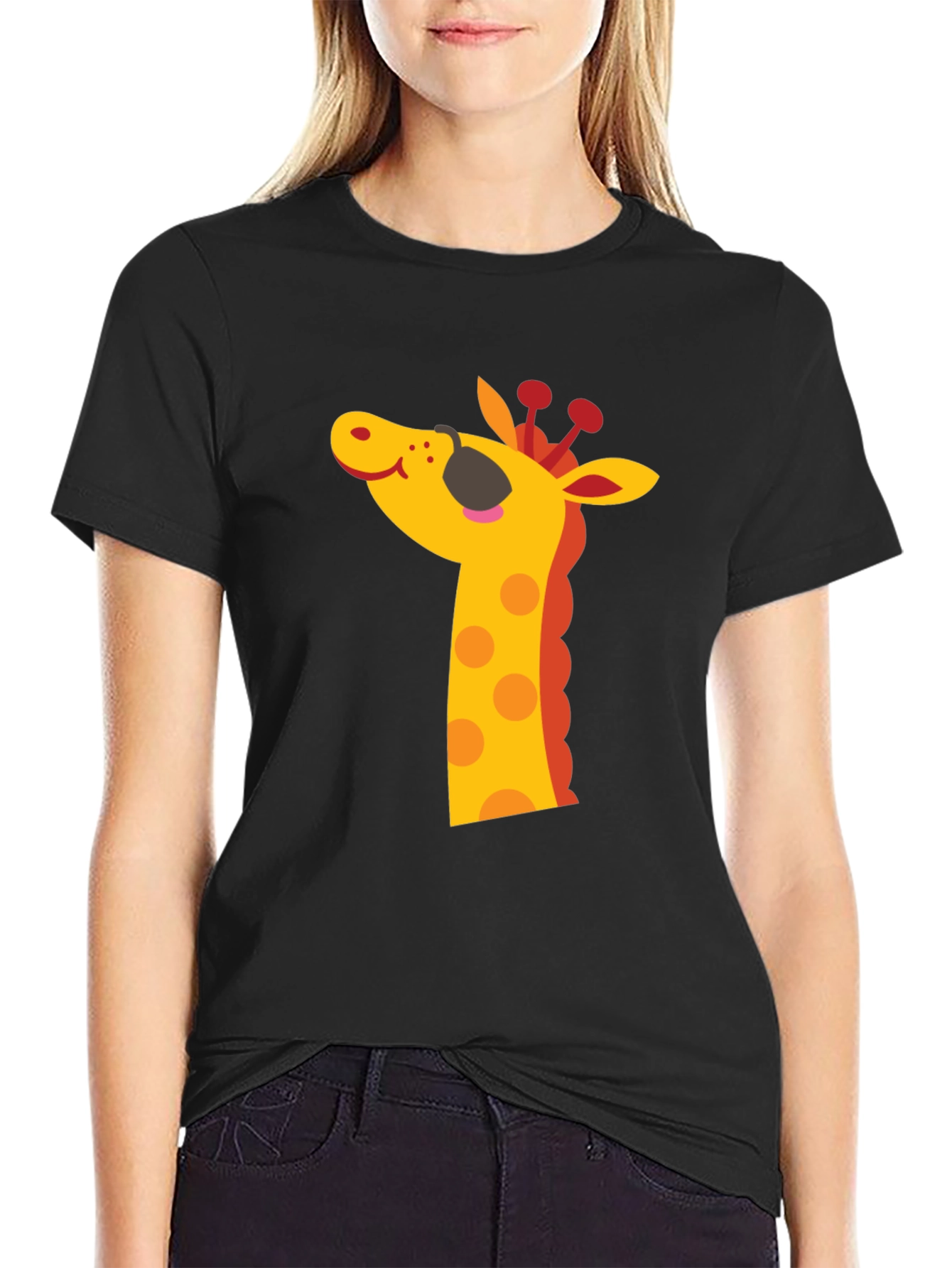 Black Black Giraffe T-Shirt view 2