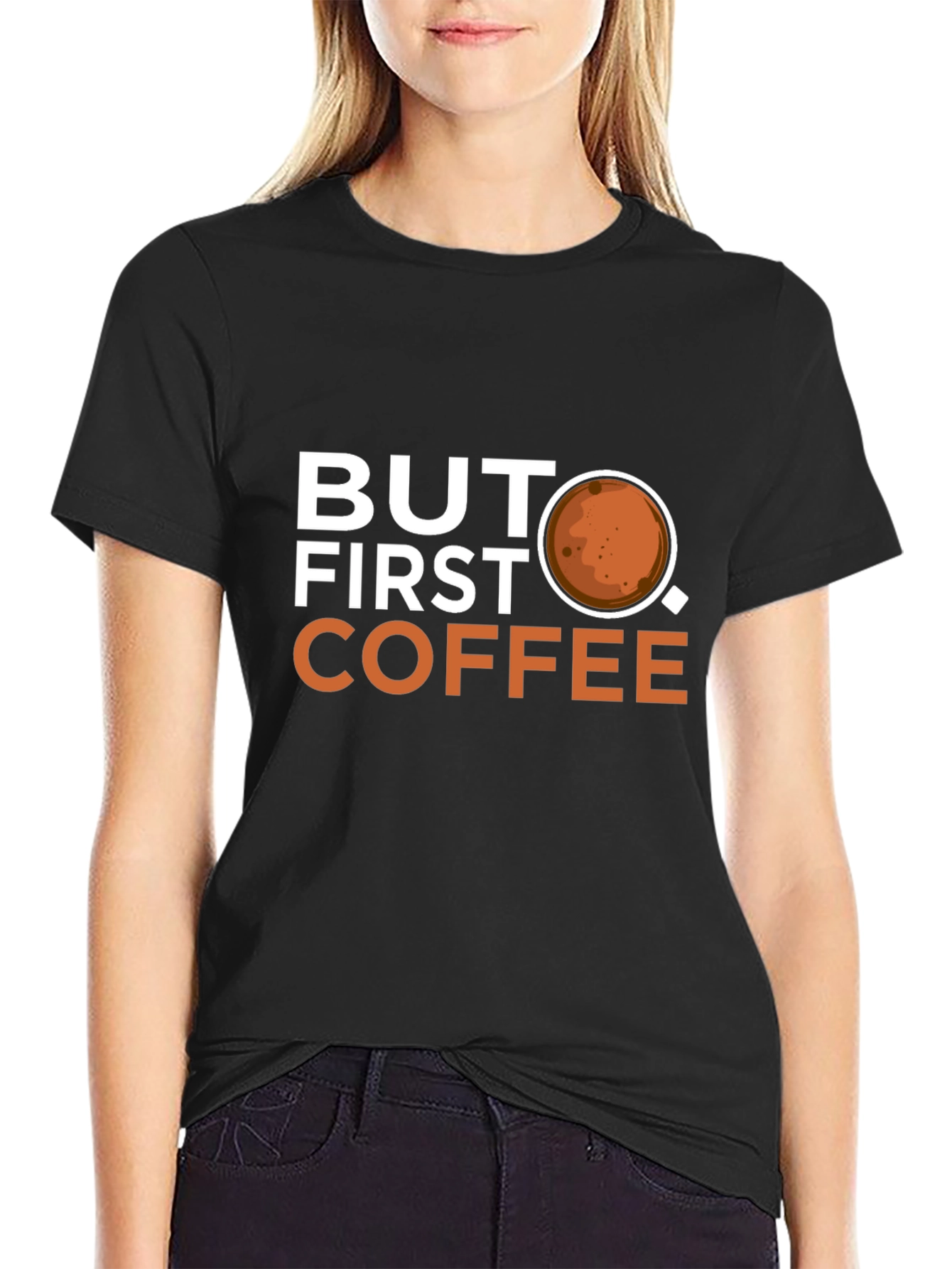Black But First Coffee Graphic T-Shirt - Casual Wear view 2