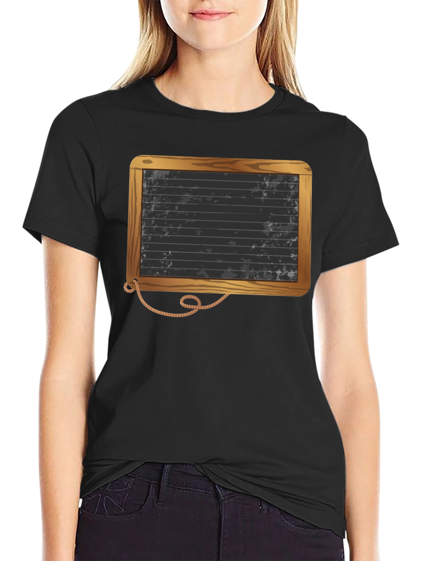 Novelty Blackboard Graphic Tee - Vintage Style - 2