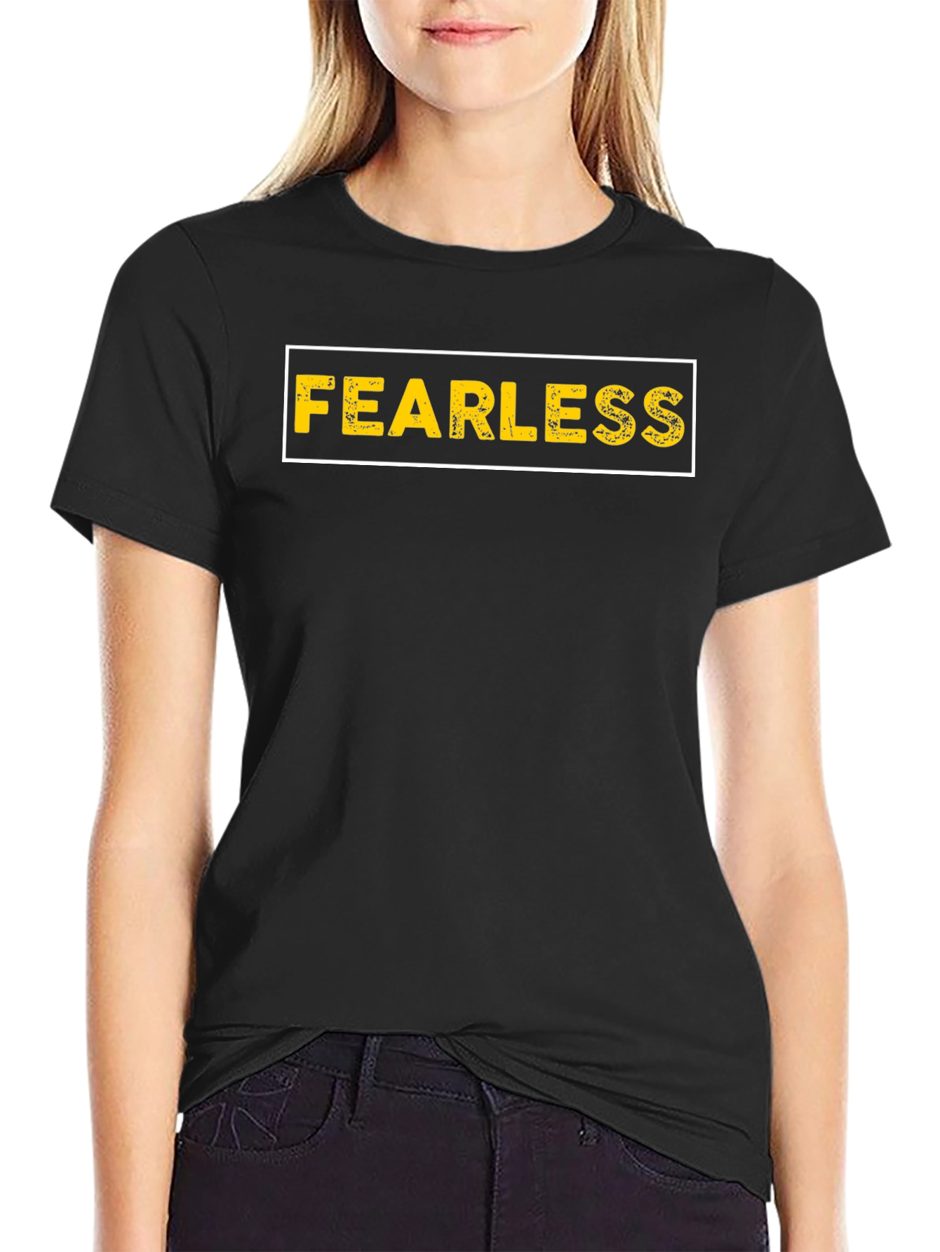 Black Fearless Graphic Tee - Men's Black T-Shirt view 2