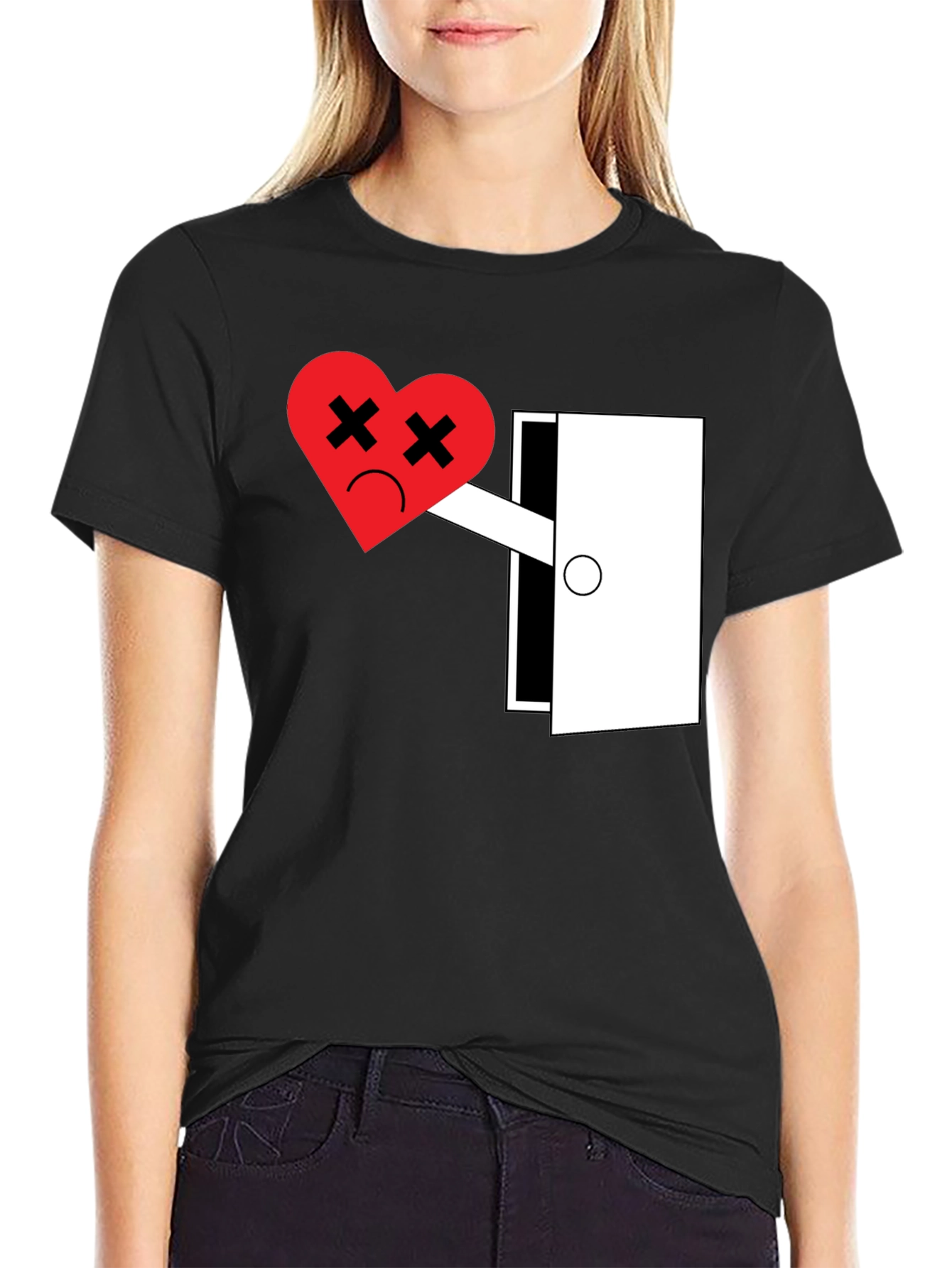 Black Heartbreak Tee - Funny Graphic T-Shirt for Men view 2