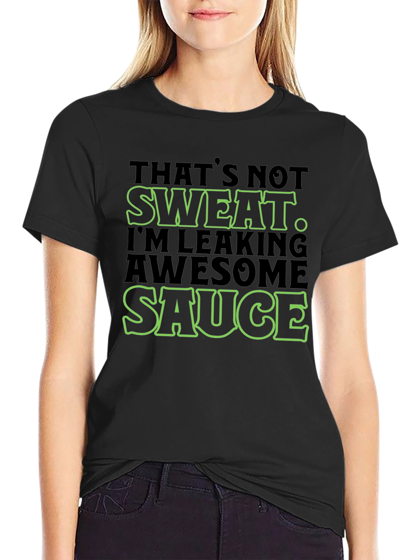 Black Awesome Sauce Men's Graphic Tee - Funny Slogan T-Shirt view 2