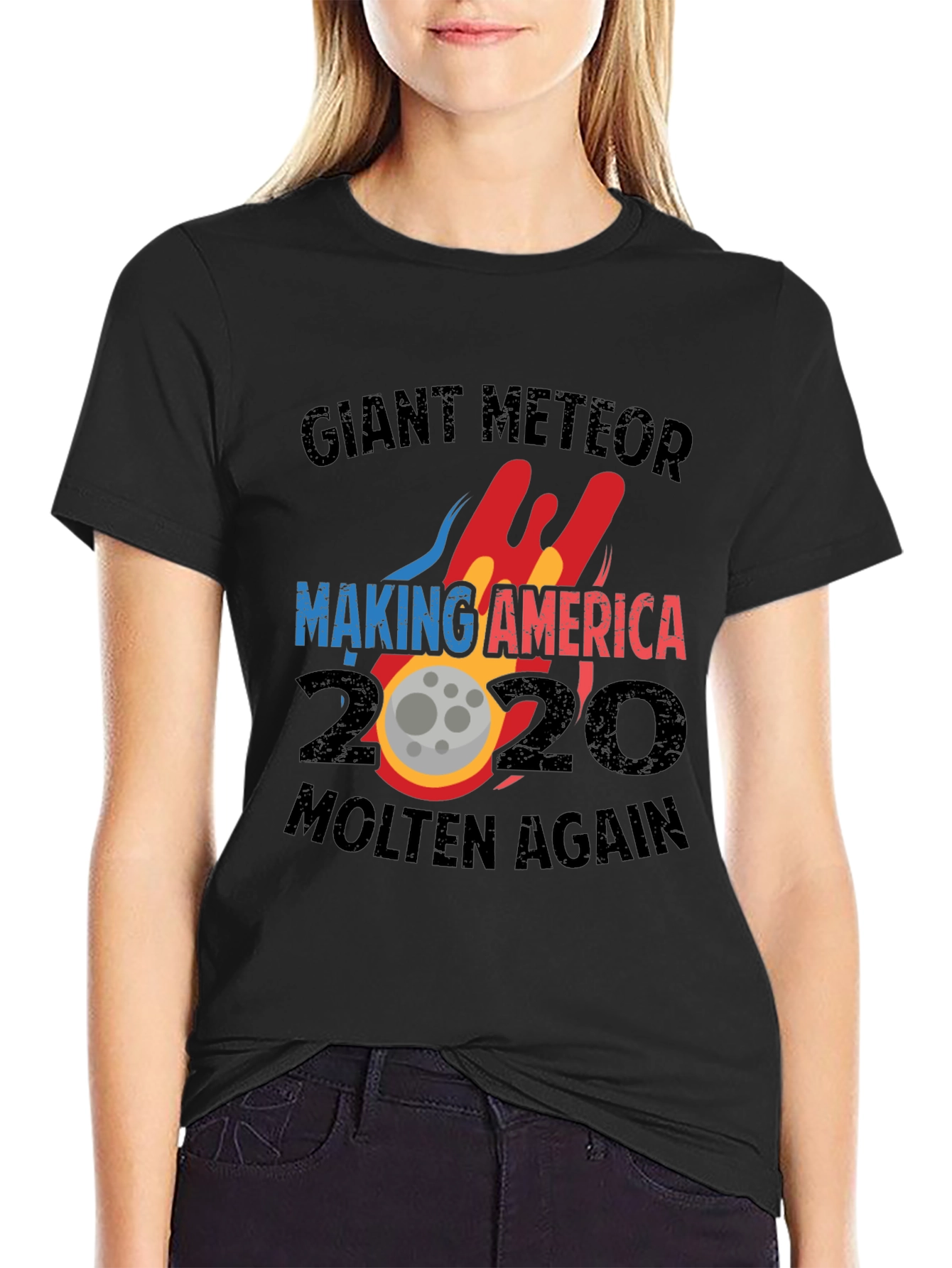 Black Giant Meteor Making America Molten Again 2020 T-Shirt view 2