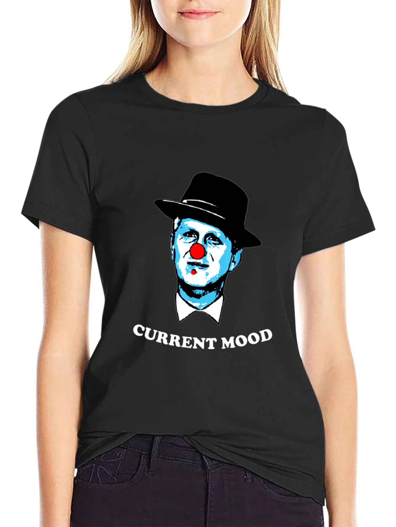 Black Current Mood Clown Graphic T-Shirt view 2