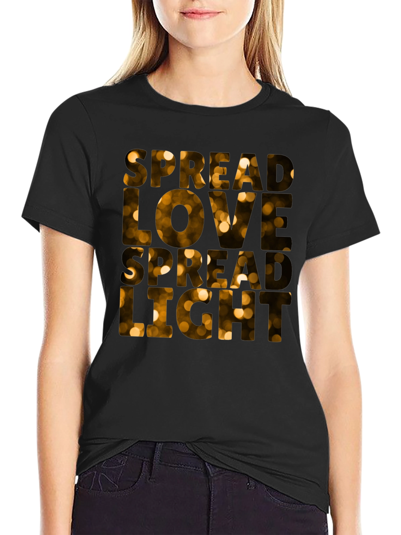 Black Spread Love Spread Light Black T-Shirt view 2