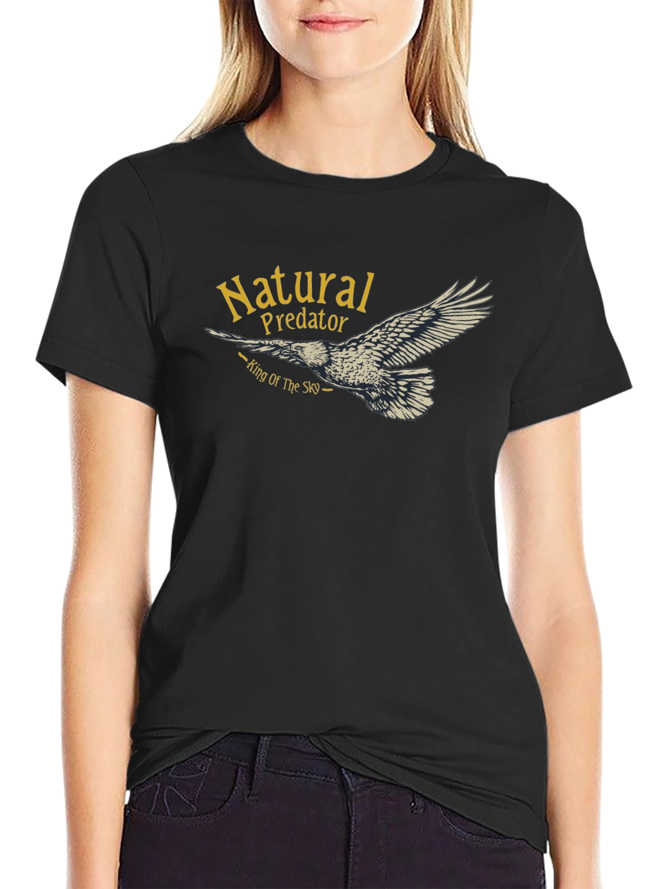 Black Natural Predator Eagle T-Shirt view 2