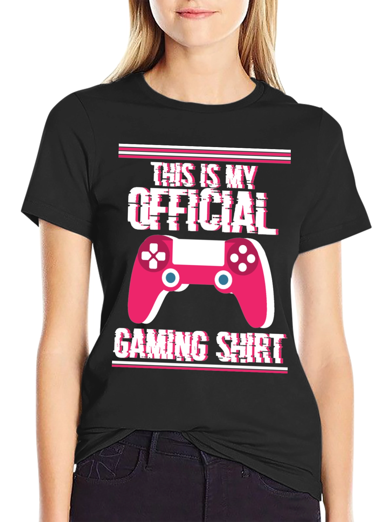 Black Official Gaming Shirt - Gamer T-Shirt view 2