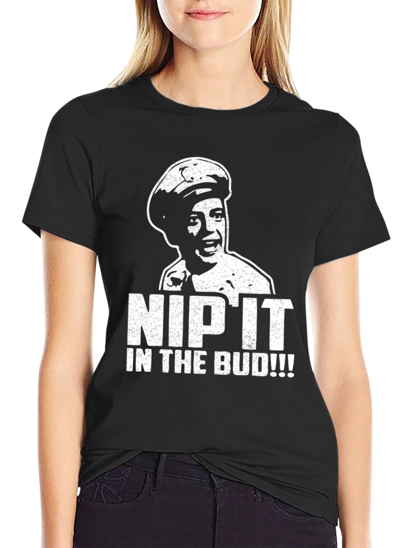 Black Nip It In The Bud T-Shirt view 2