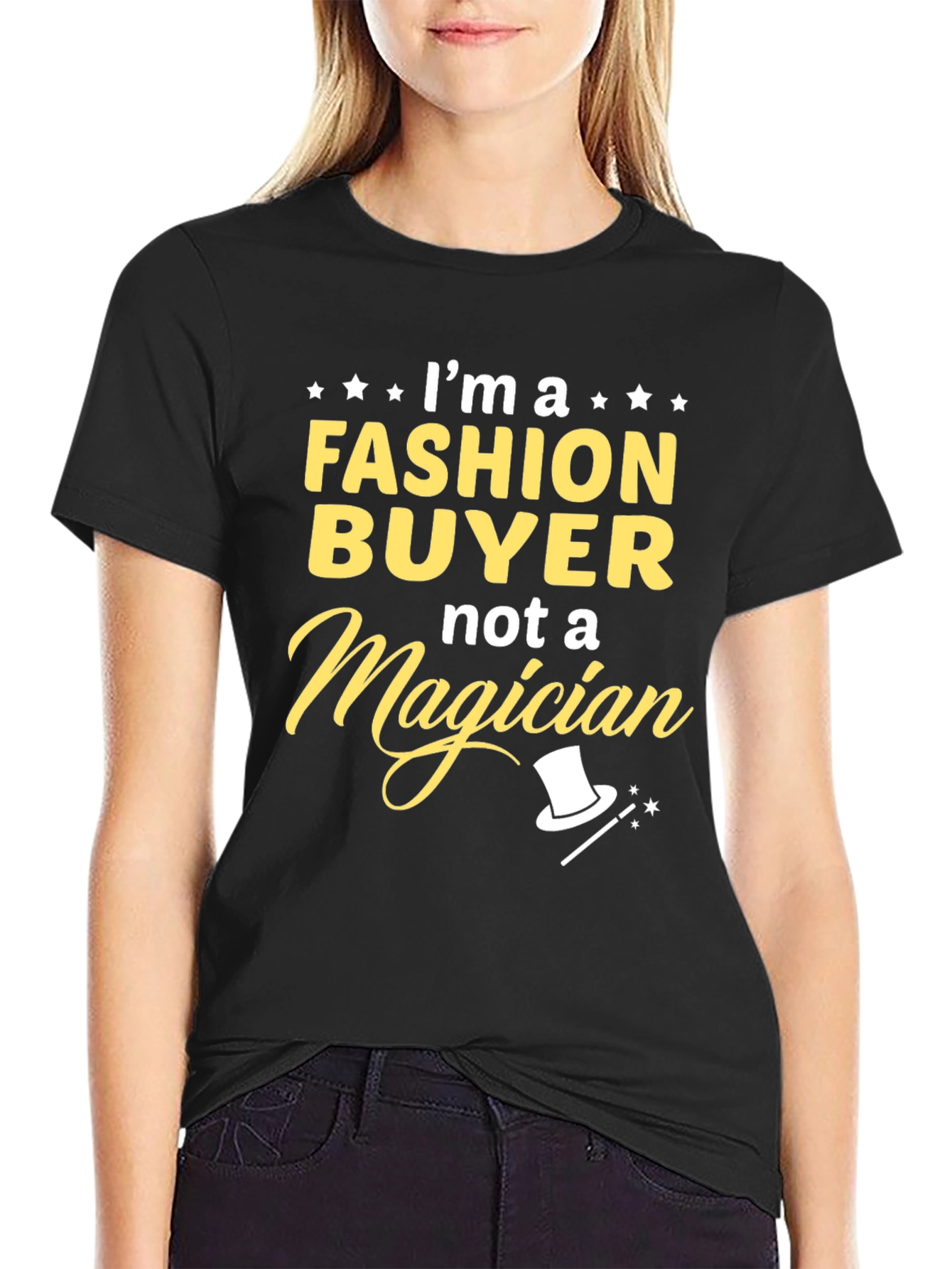 Black Fashion Buyer Graphic T-Shirt - Humor Apparel view 2