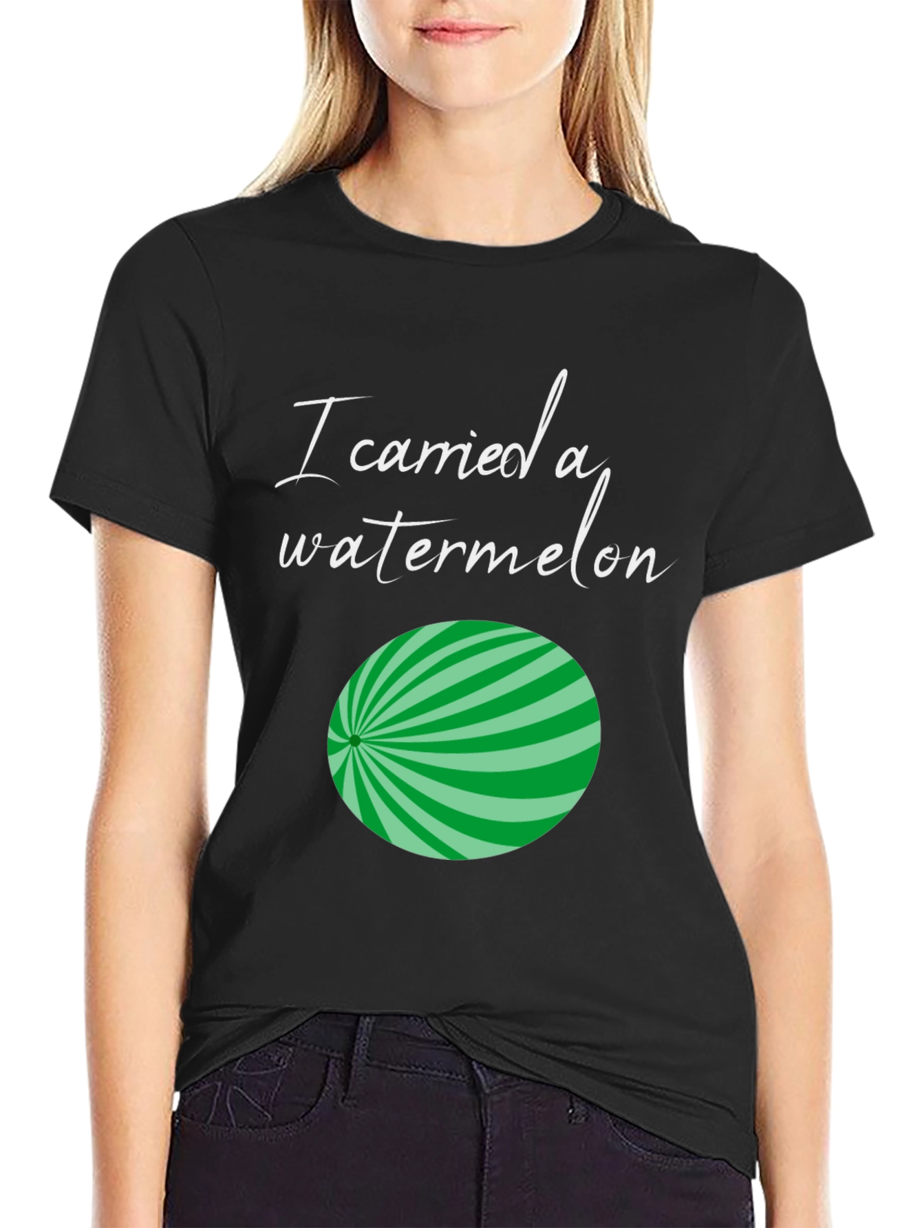 Black I Carried A Watermelon Graphic Tee view 2