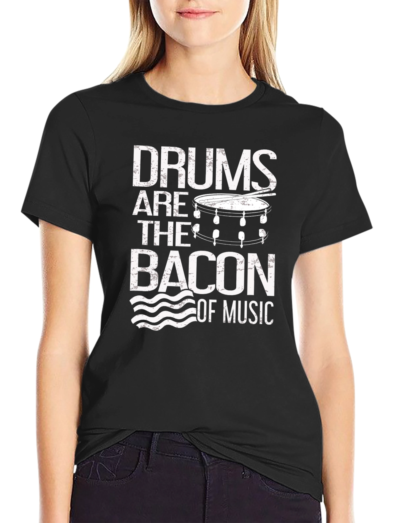 Drums are the Bacon of Music Graphic Tee - 2