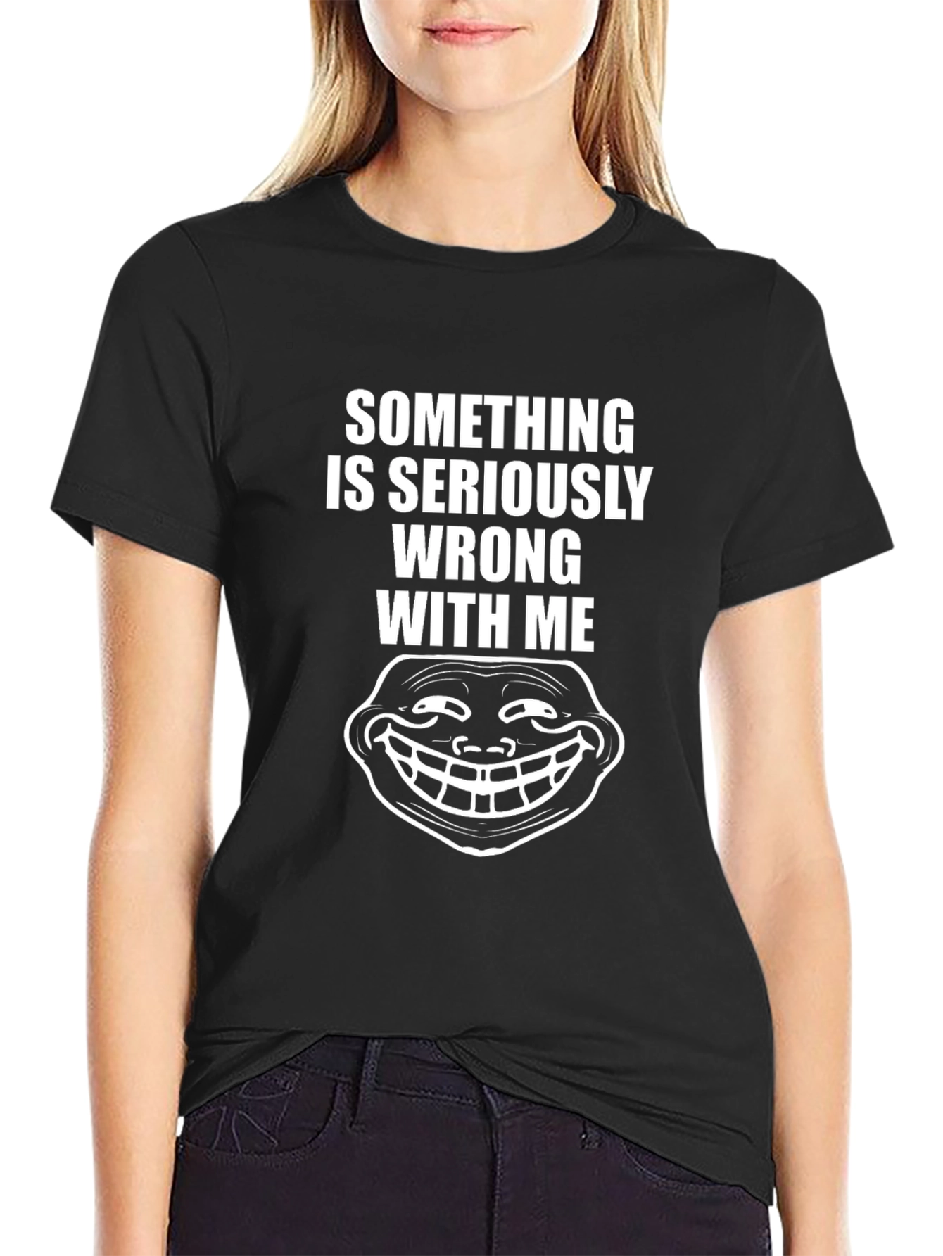 Black Something is Seriously Wrong with Me T-Shirt view 2