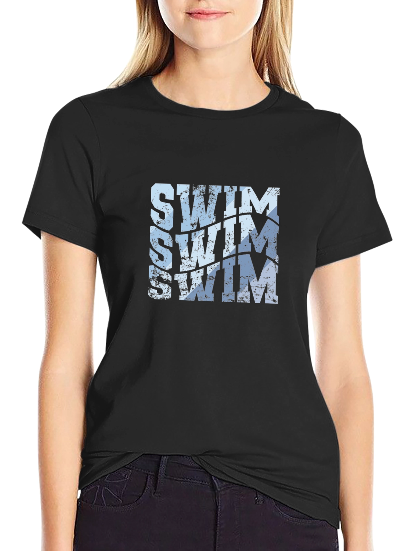 Swim Graphic Black T-Shirt - 2