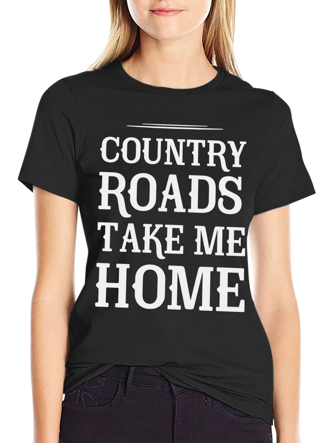 Country Roads Graphic Tee - Soft Cotton Black Shirt - 2