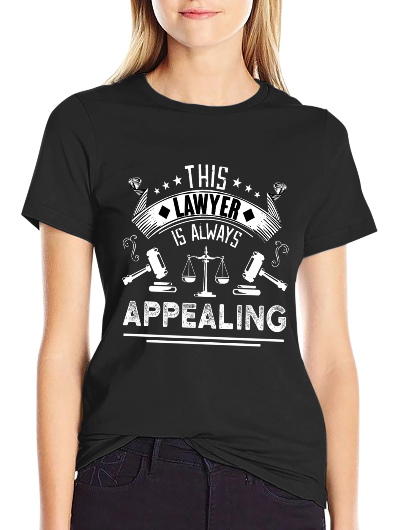 Black Lawyer Always Appealing Graphic Tee - Black view 2