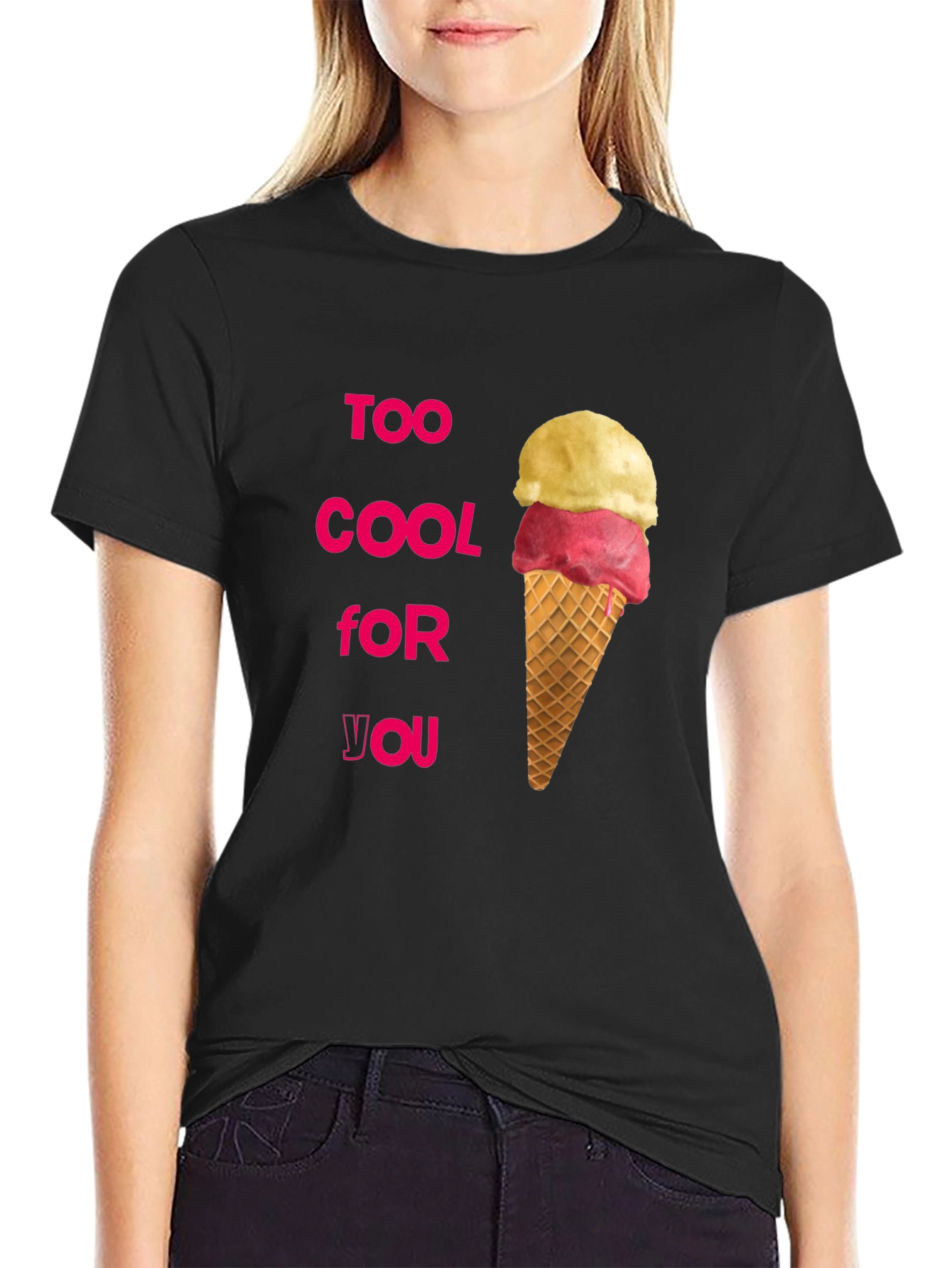 Black Too Cool Ice Cream T-Shirt view 2