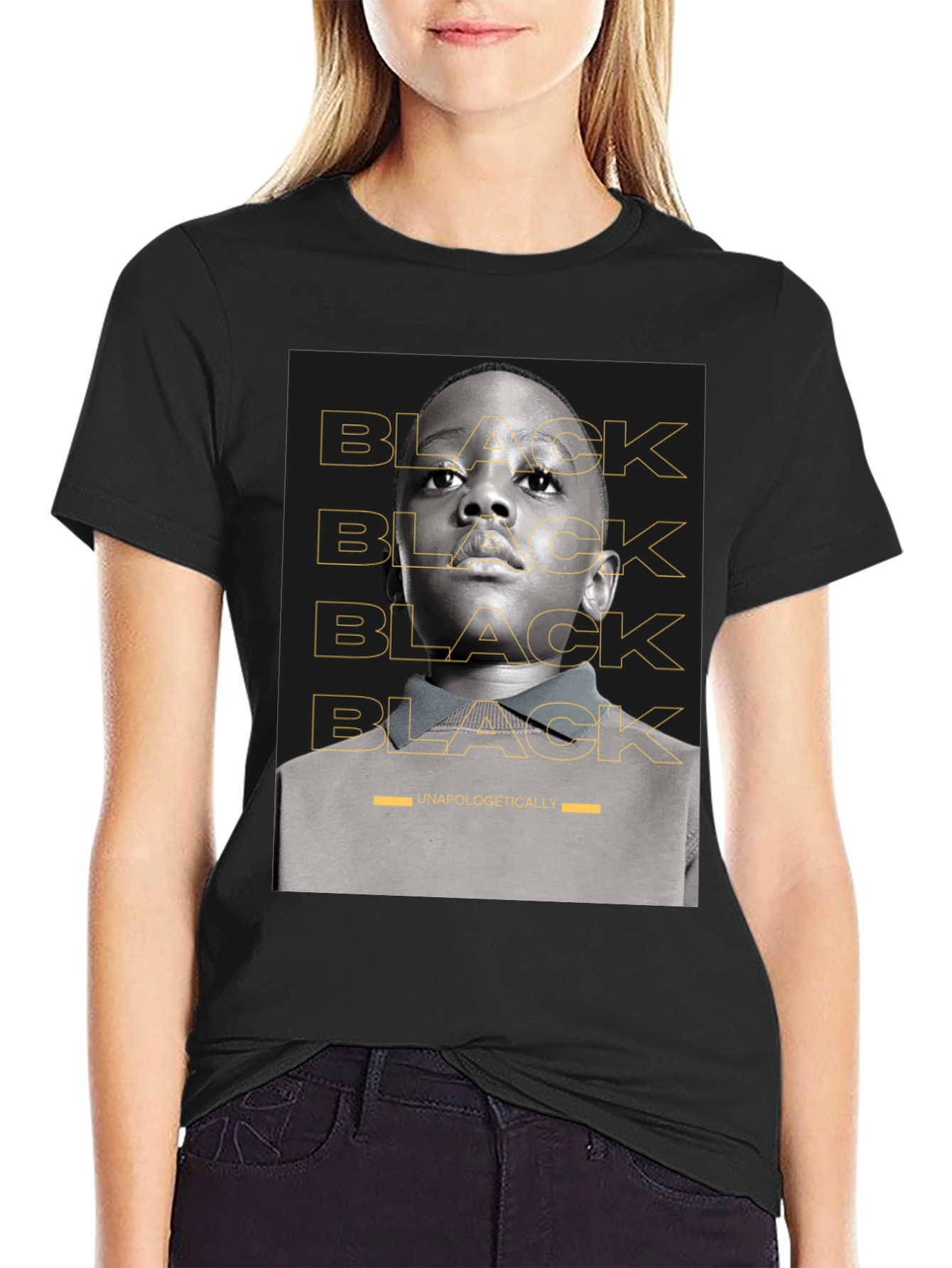 Black Black Unapologetically T-Shirt view 2
