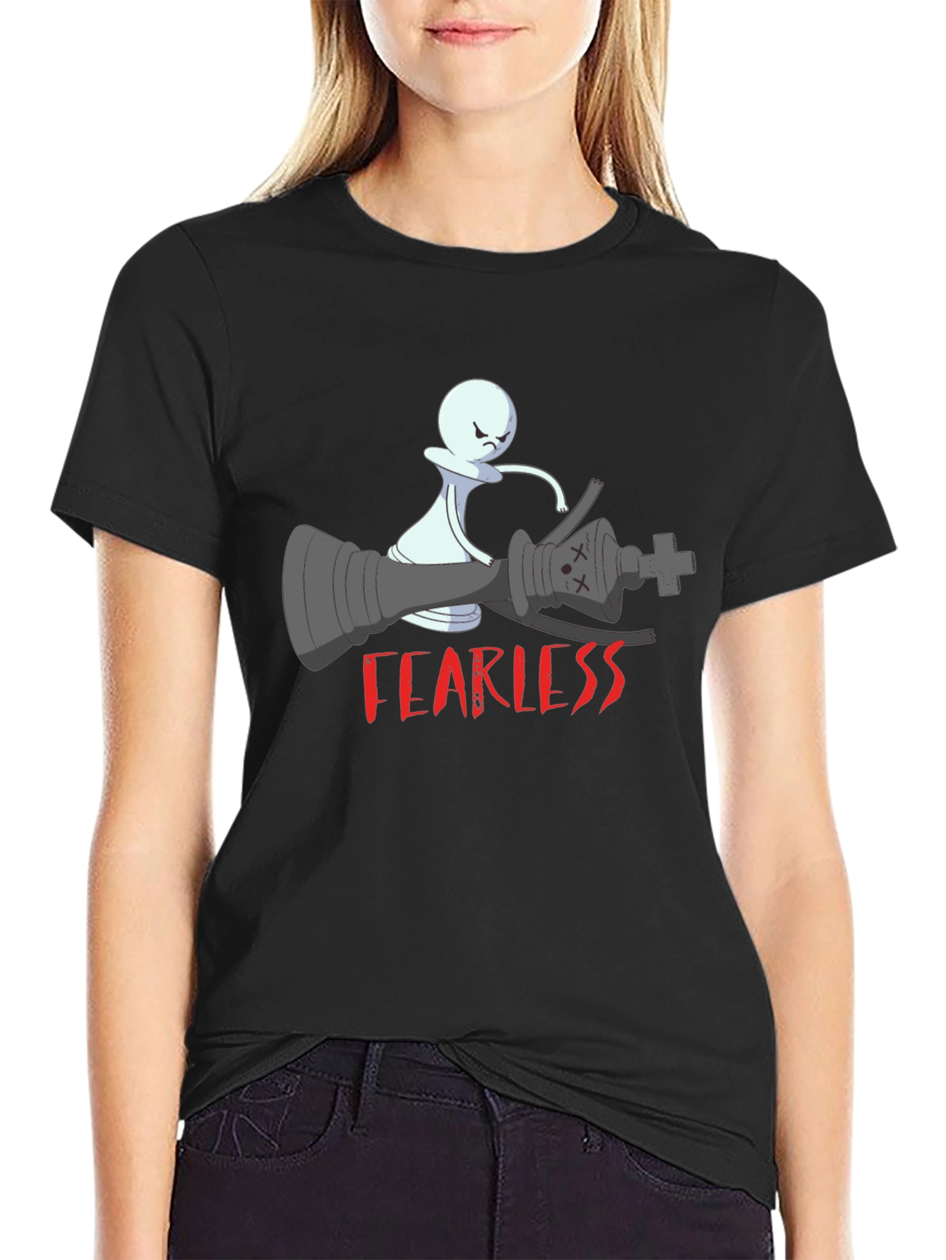 Fearless Chess Piece Graphic T-Shirt - 2