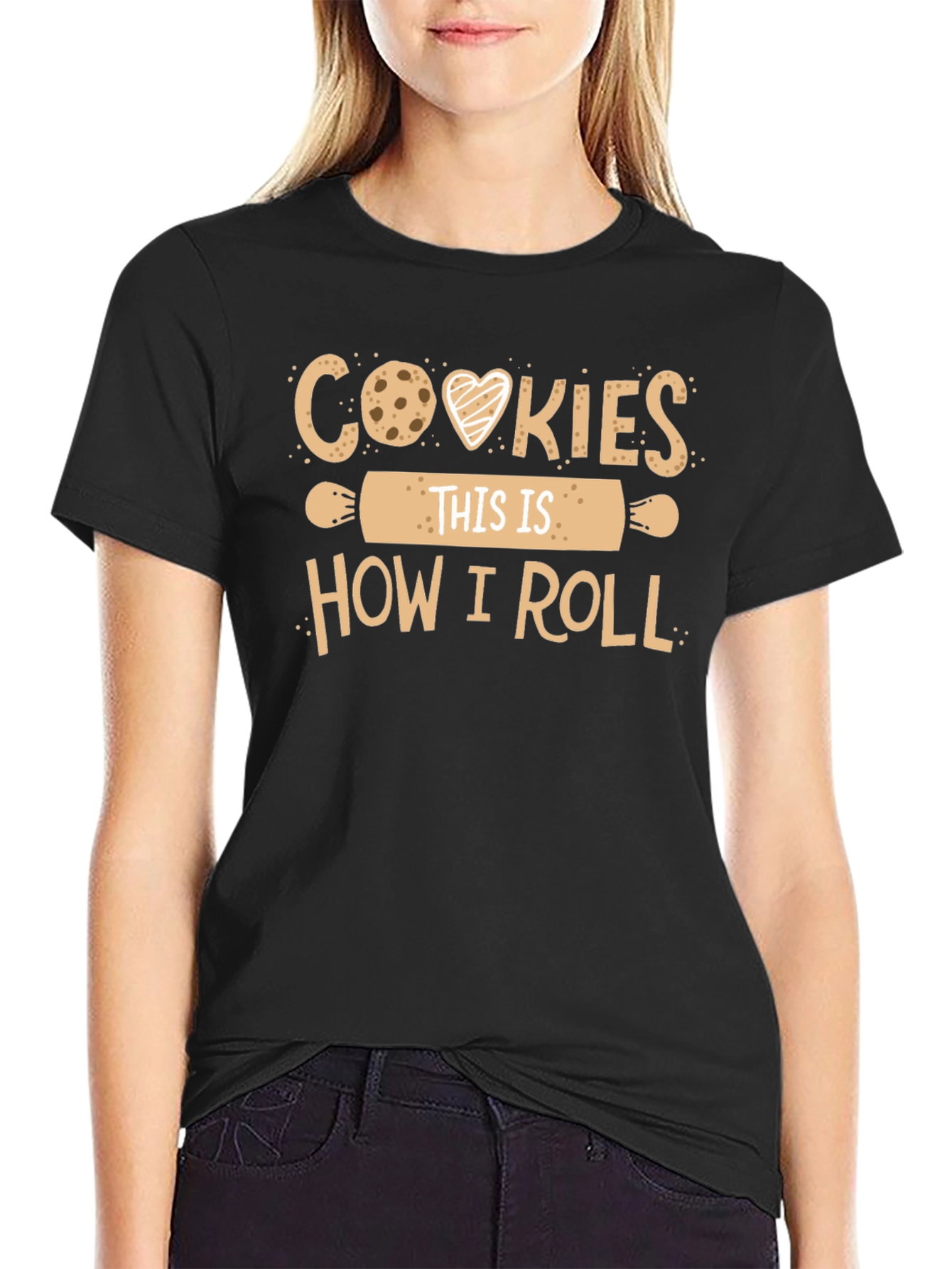 Black Cookies This is How I Roll T-Shirt view 2