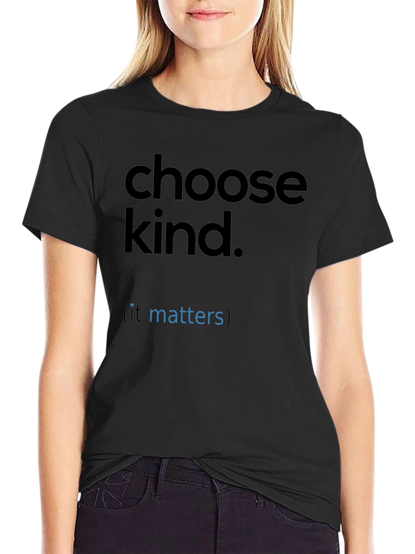 Black Choose Kind T-Shirt - Inspirational Graphic Tee view 2