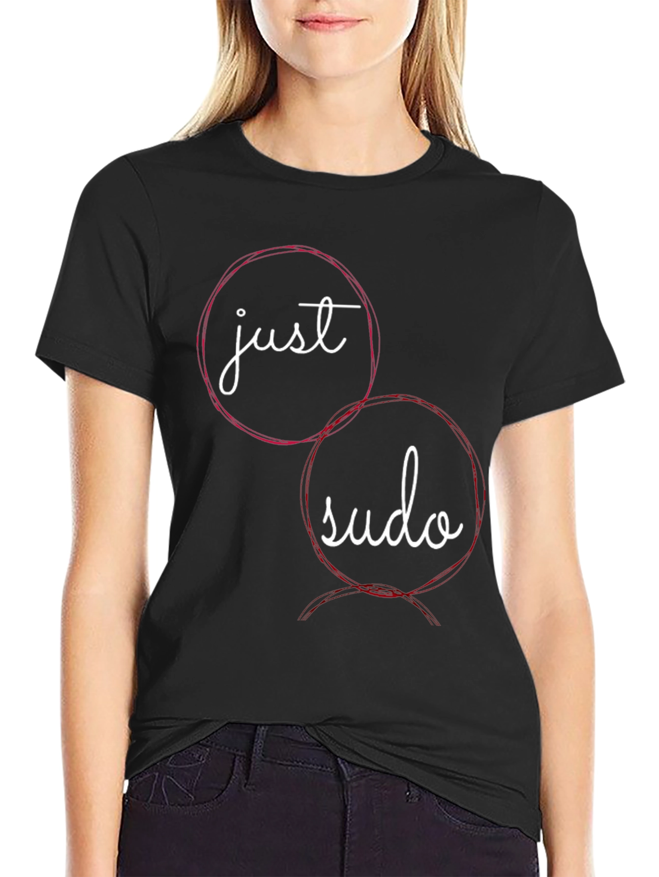 Just Sudo T-Shirt - Black Crew Neck Tee for Developers - 2