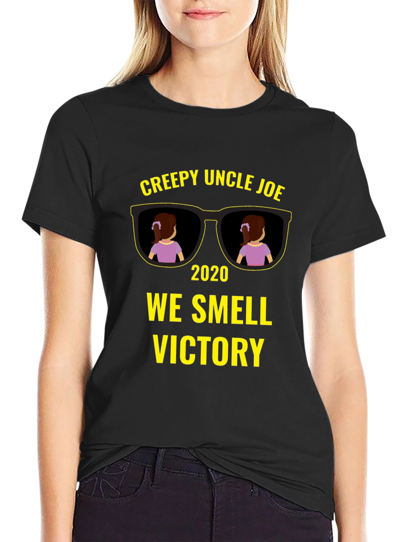 Black Creepy Uncle Joe 2020 T-Shirt view 2