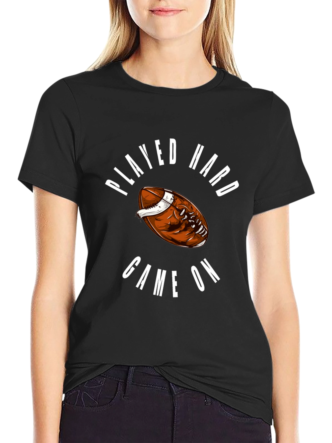Black Played Hard Game On T-Shirt view 2