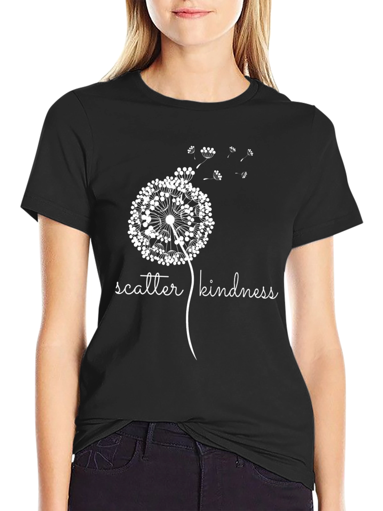 Black Scatter Kindness Graphic T-Shirt view 2