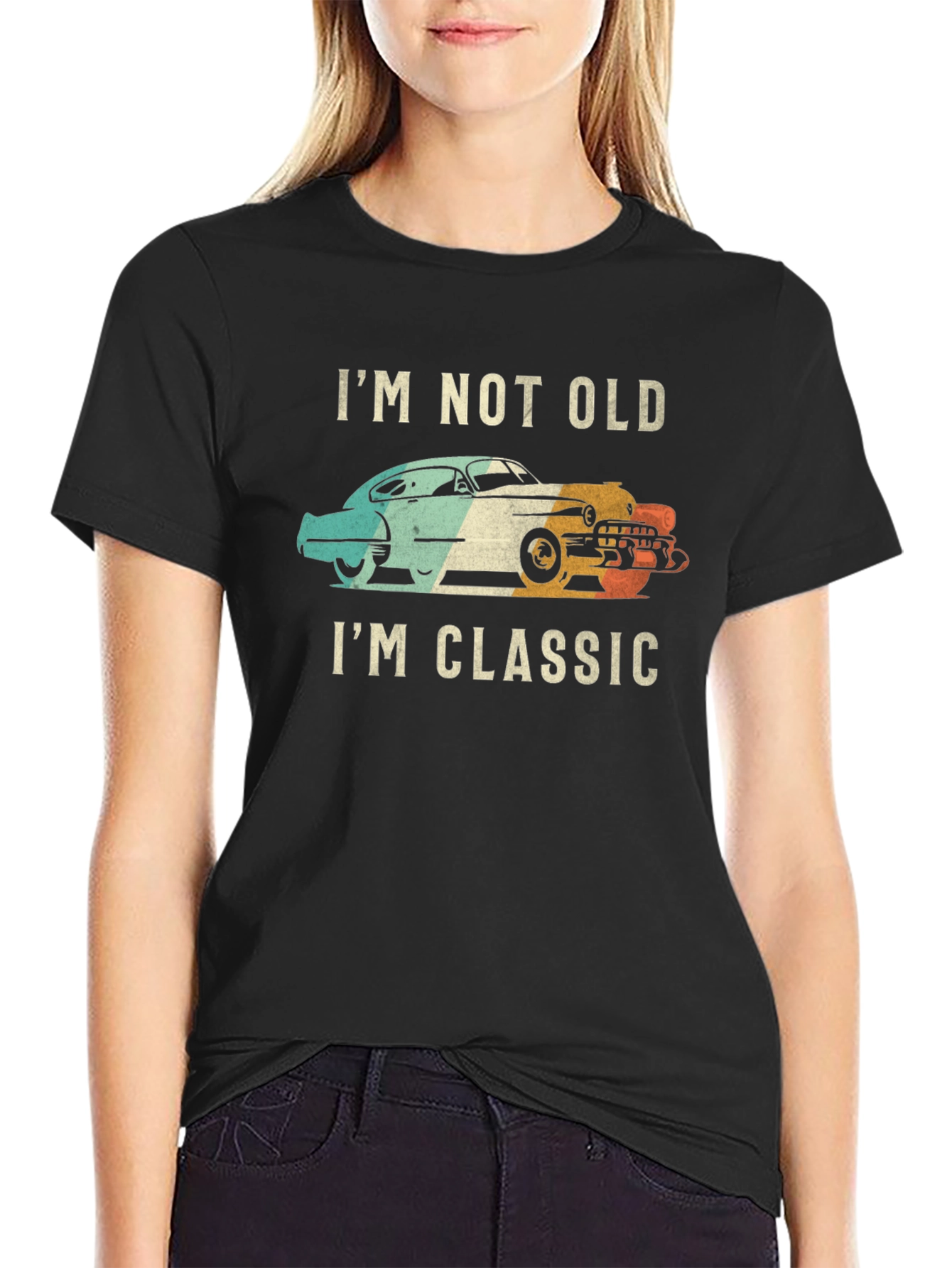 Black Classic Car Graphic Tee - I'm Not Old, I'm Classic view 2