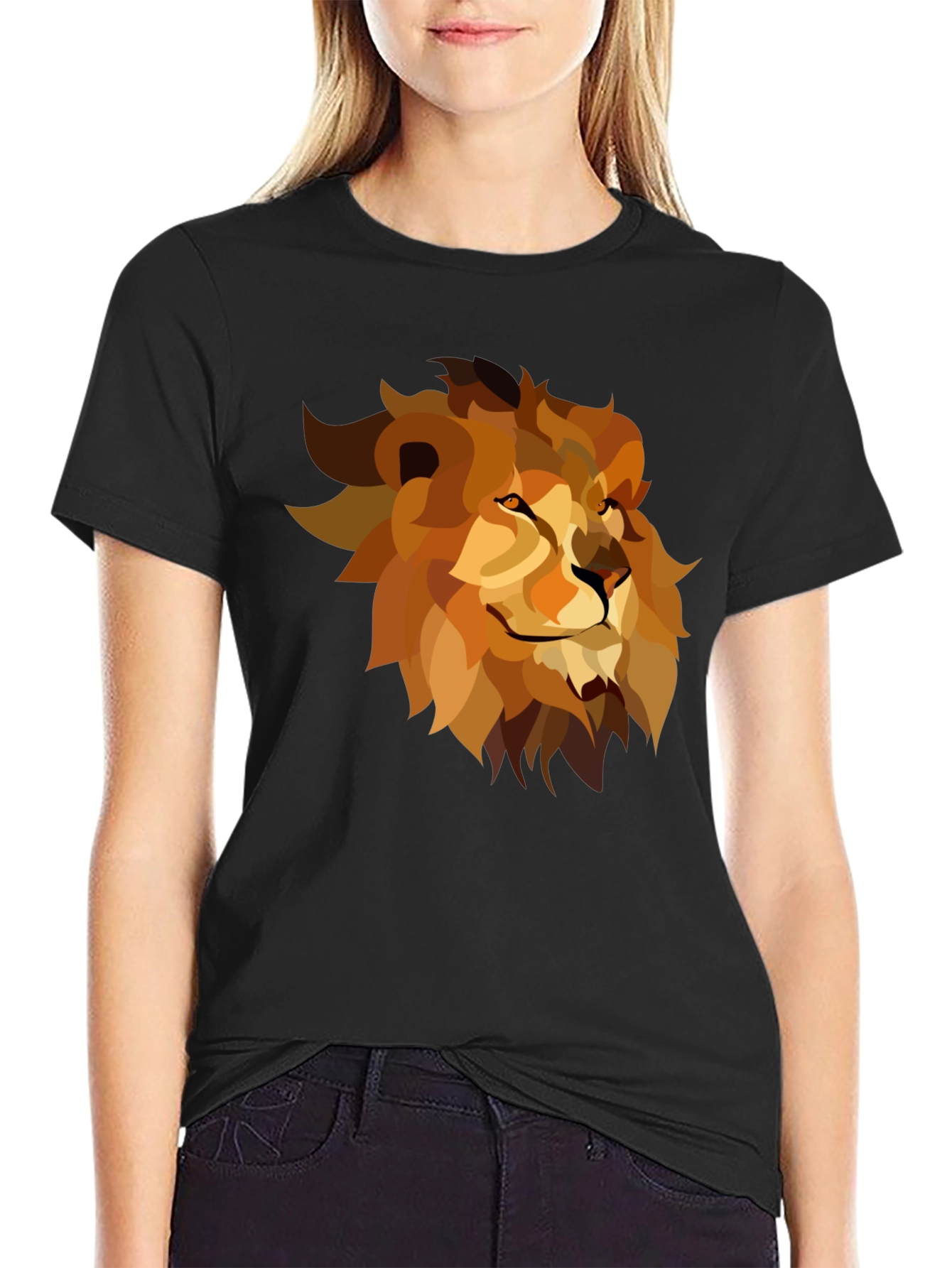 Black Lion Graphic Black Tee - Men's Casual Style view 2